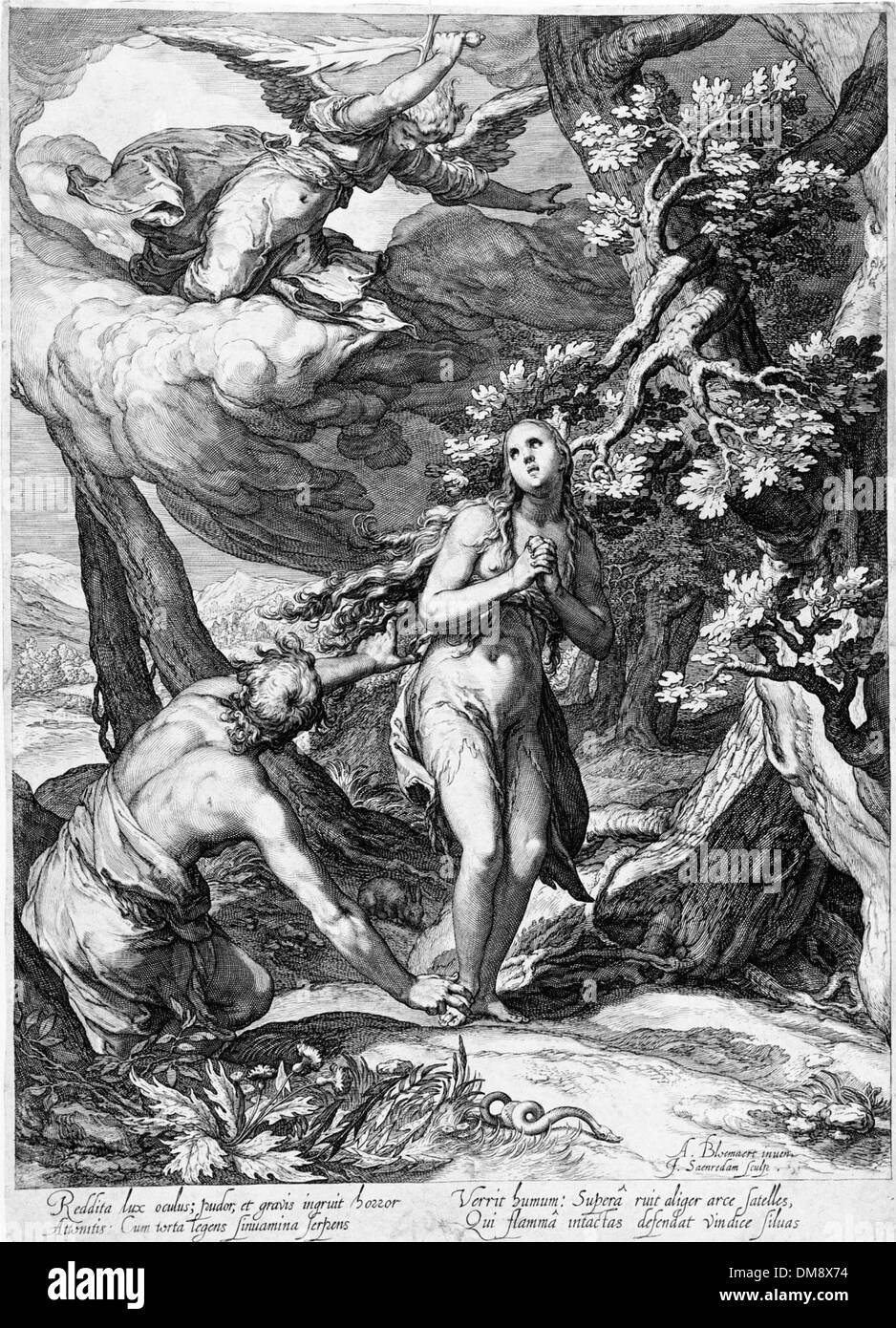 L'expulsion d'Adam et Eve du Paradis 88.91.130 Banque D'Images