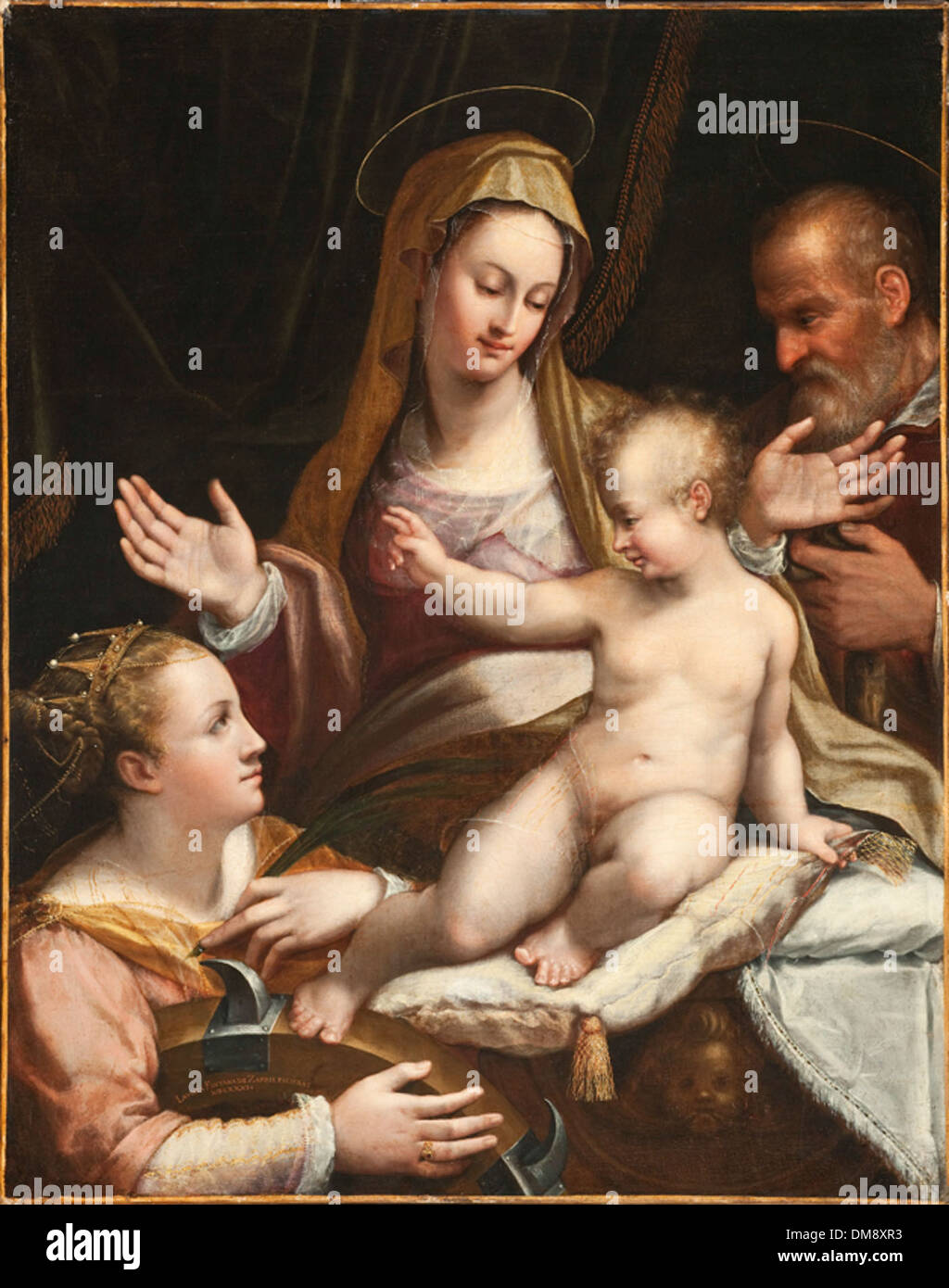 La Sainte Famille avec sainte Catherine d'Alexandrie 2011.2 Banque D'Images