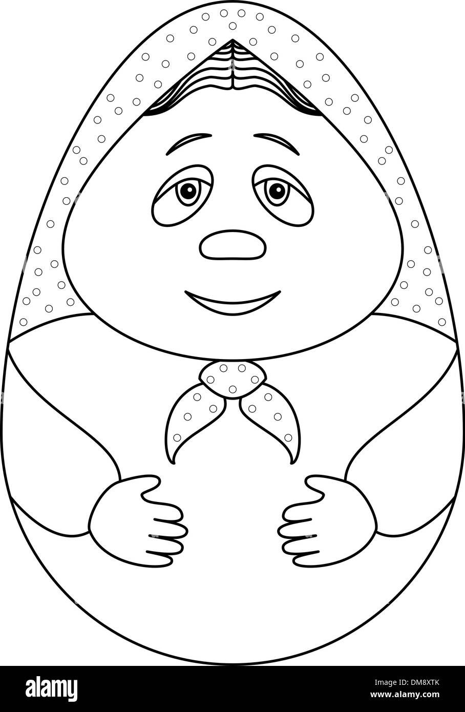 Doll matreshka, contours Illustration de Vecteur