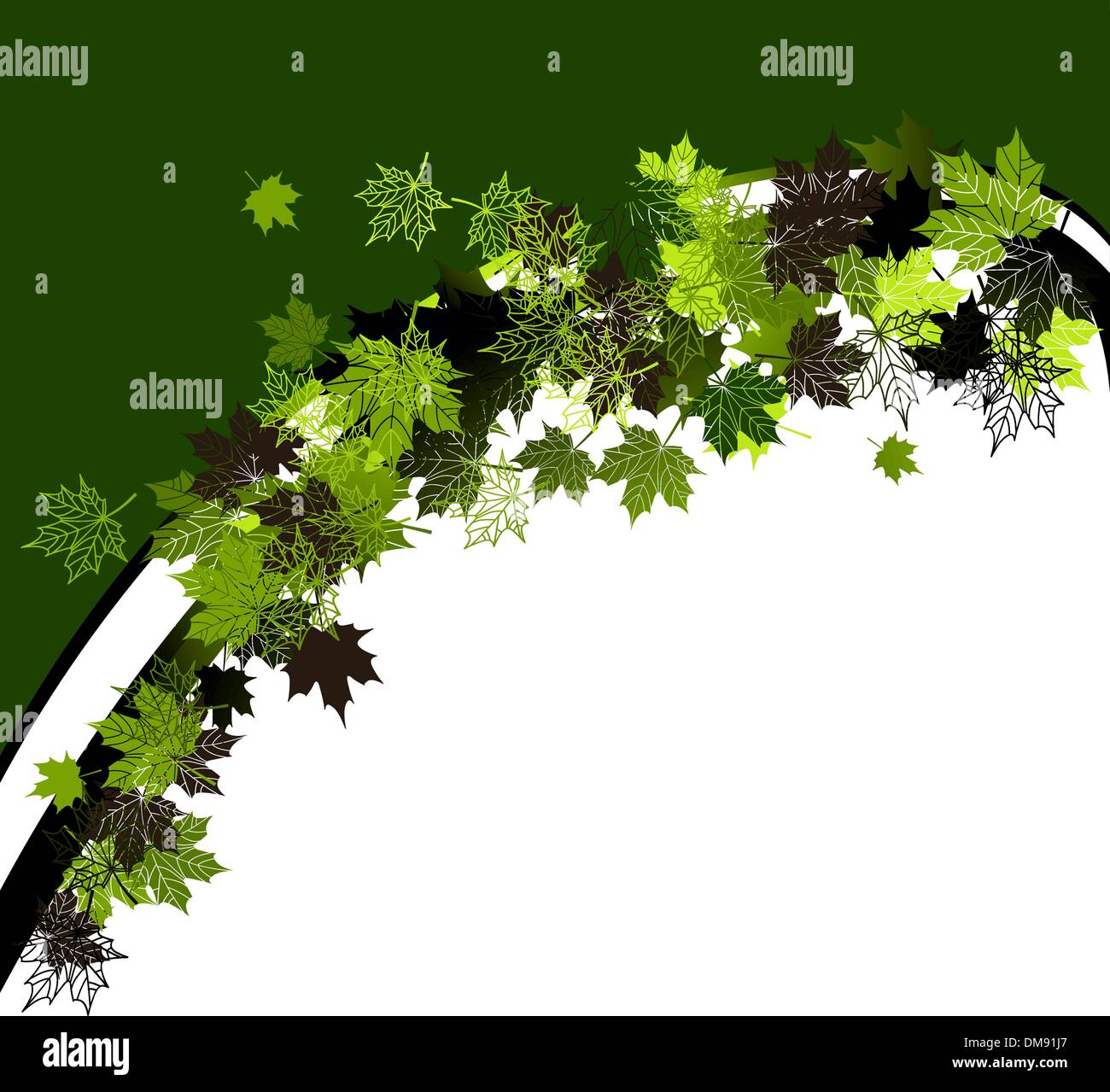 Cadre d'automne : feuille d'érable. Place pour votre texte ici. Illustration de Vecteur