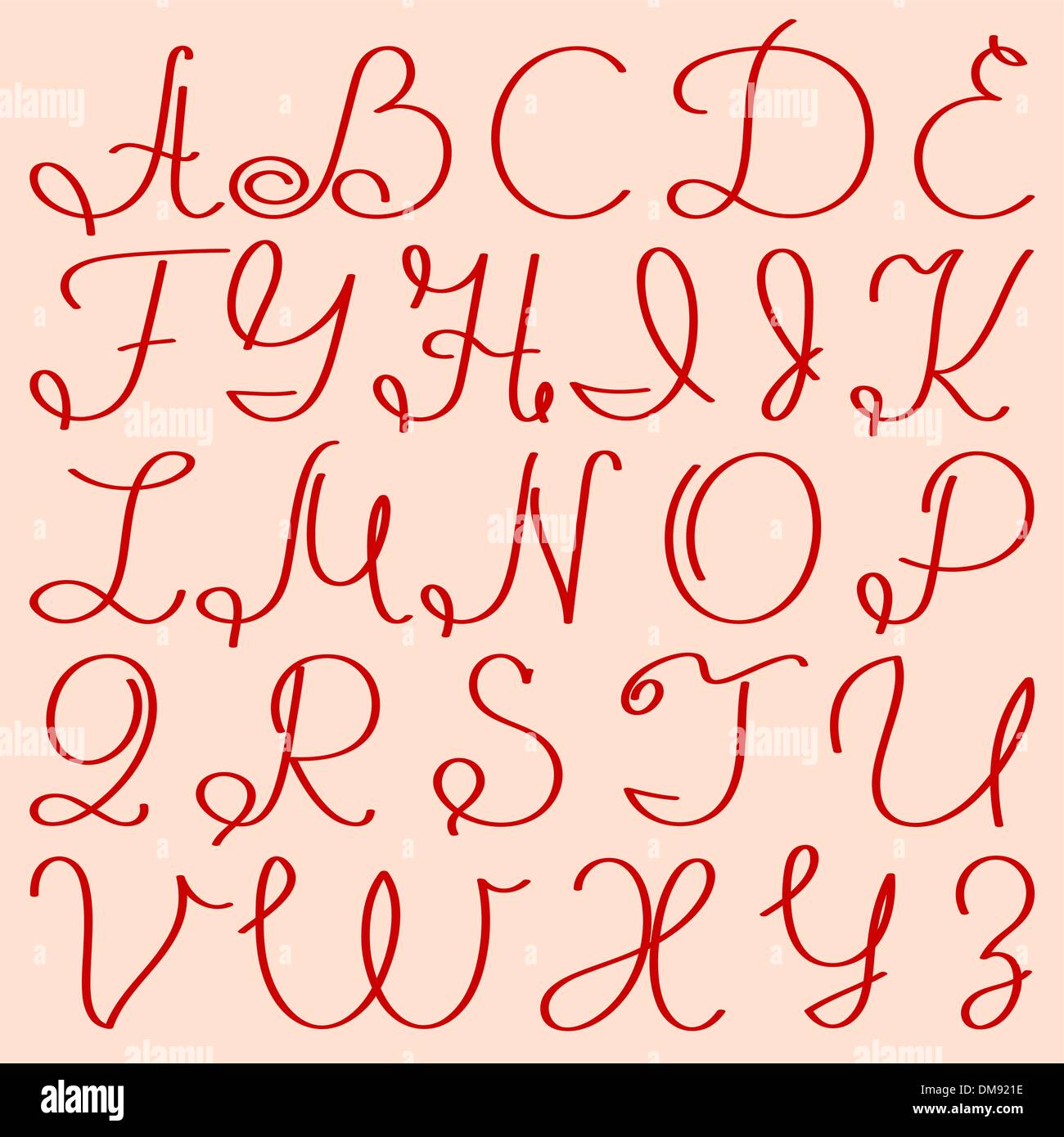 Les lettres manuscrites Illustration de Vecteur