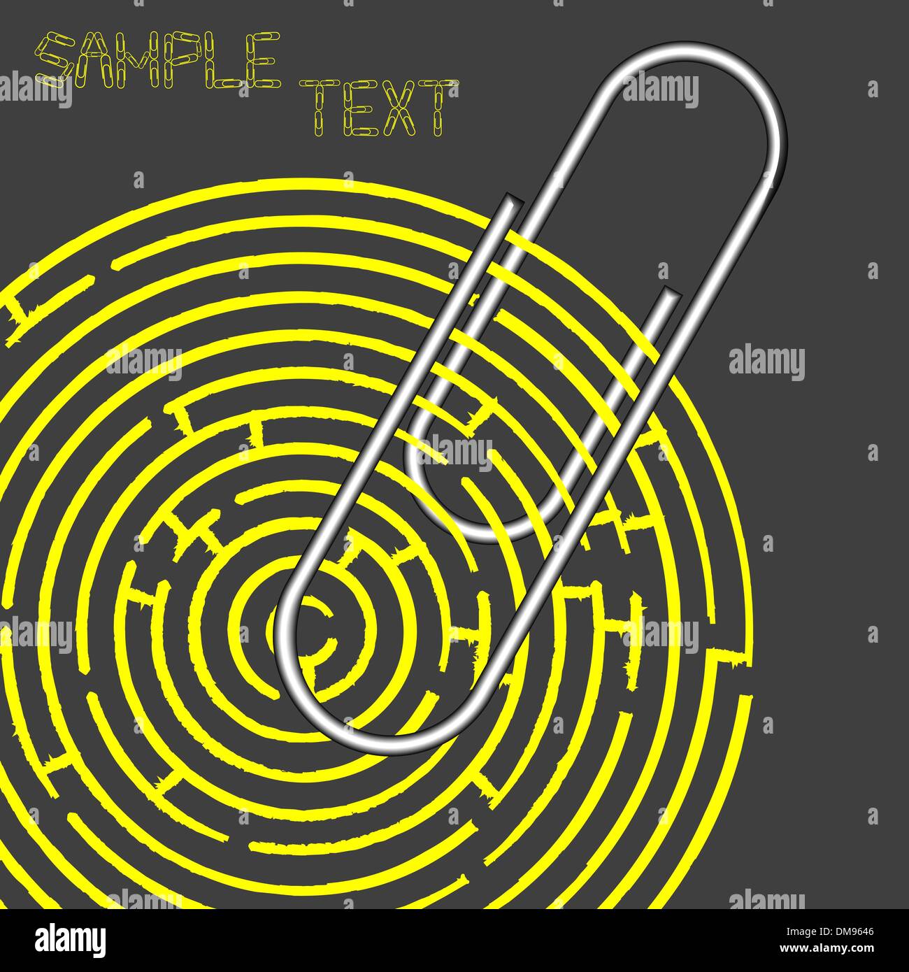 Labyrinthe et trombone Illustration de Vecteur
