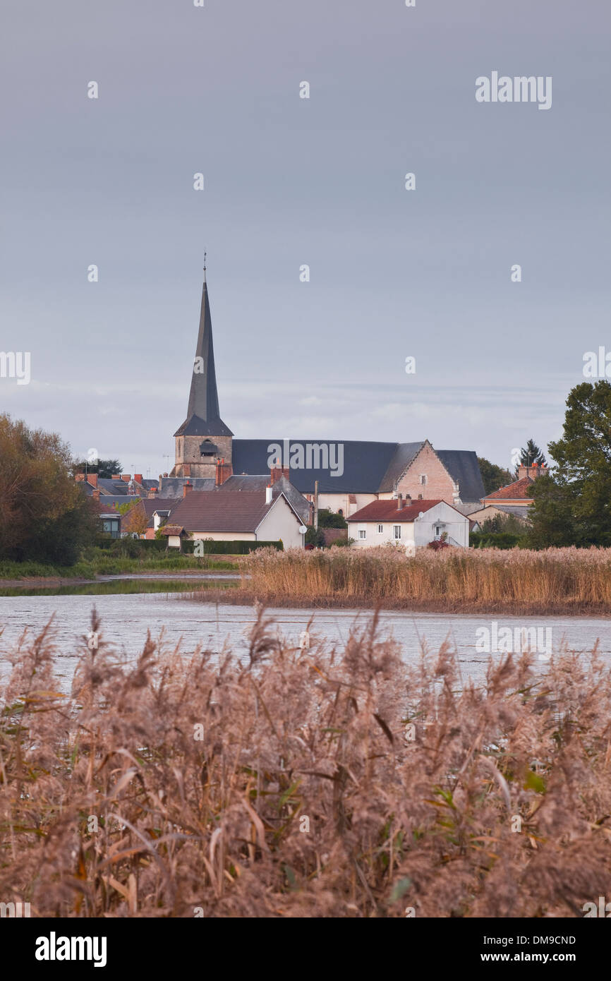 Le village de Saint Viatre en Sologne, en France. Banque D'Images