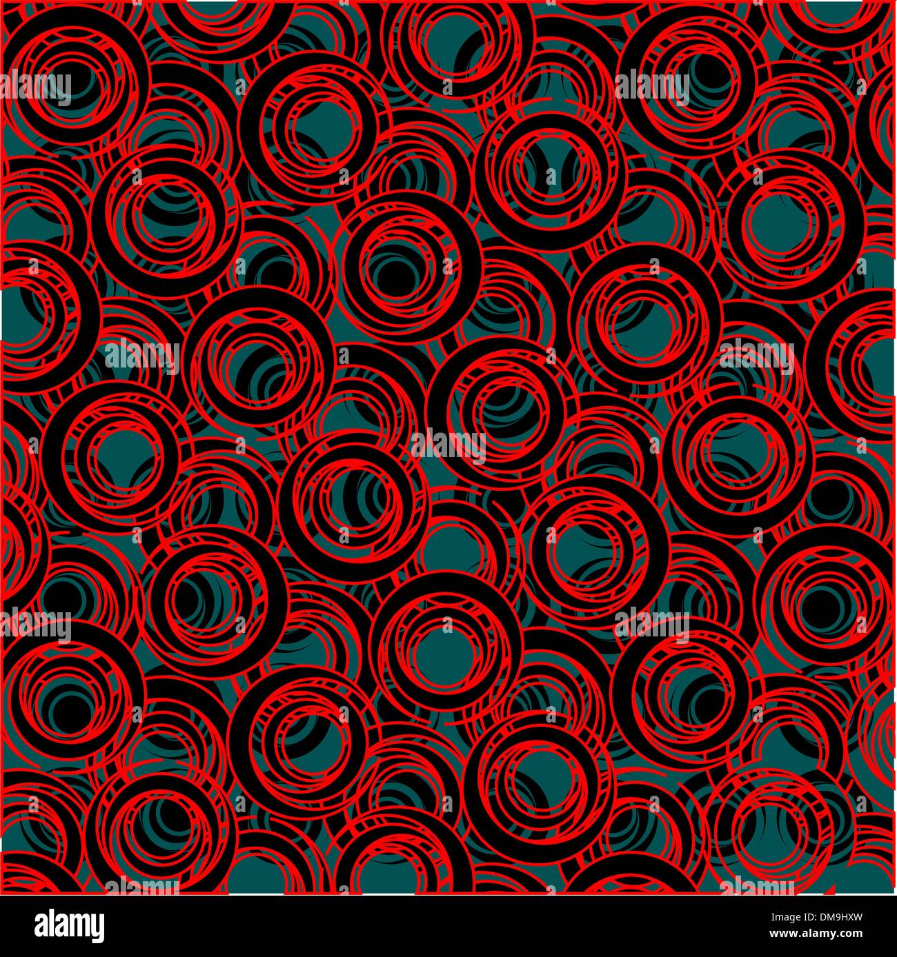 Motif de cercles rouges et jaunes Illustration de Vecteur