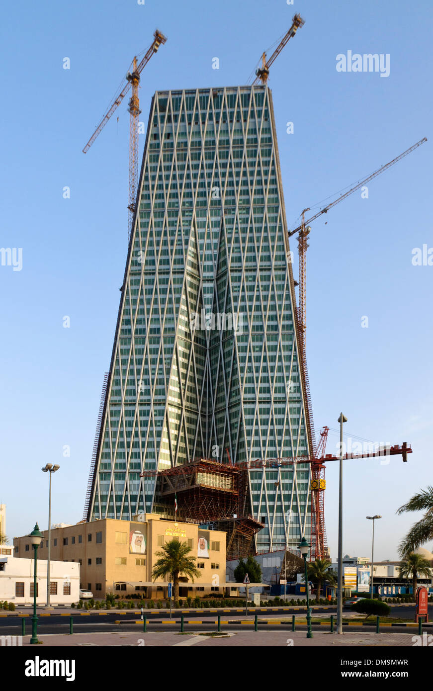 Gratte-ciel en construction, le Koweït, pensinula d'Arabie, l'Asie occidentale Banque D'Images