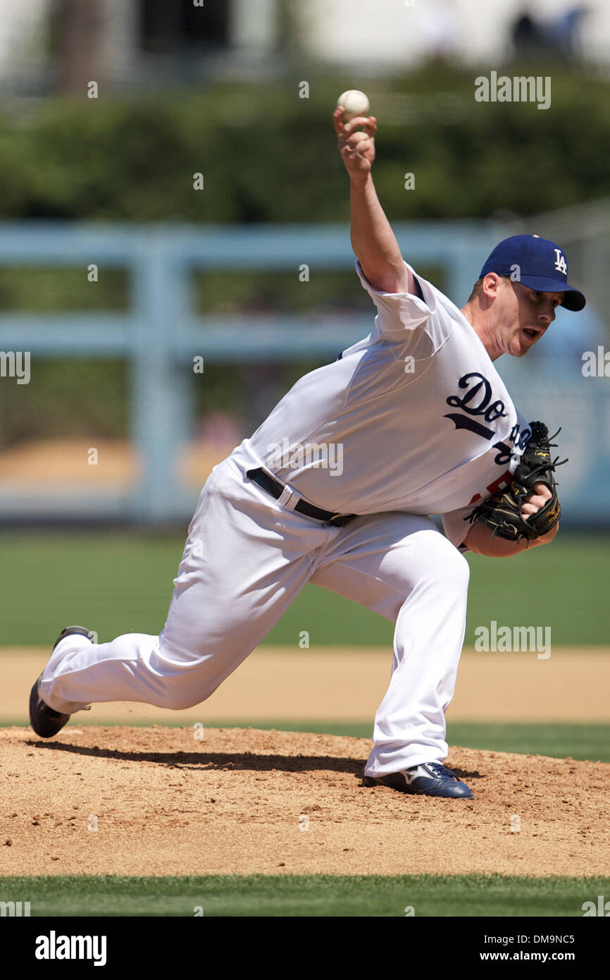 23 Août 2009 : action de jeu entre les Cubs de Chicago et Les Dodgers de Los Angeles au Dodger Stadium. Le lanceur partant Dodger Chad Billingsley jette un lancer au cours de la quatrième manche. (Crédit Image : © Global/ZUMApress.com) Southcreek Banque D'Images