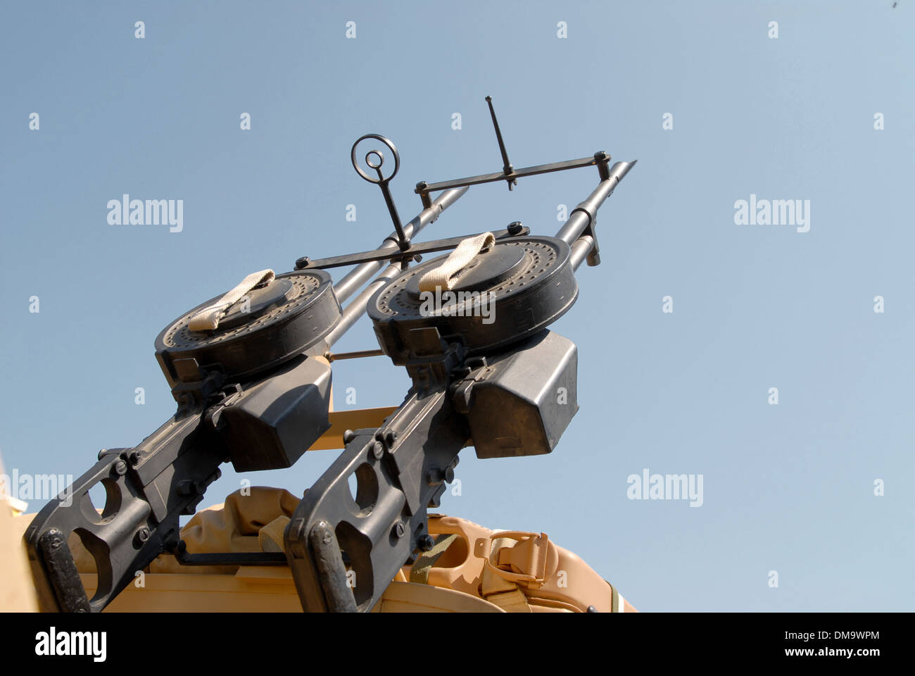 La seconde guerre mondiale british machine gun Banque D'Images