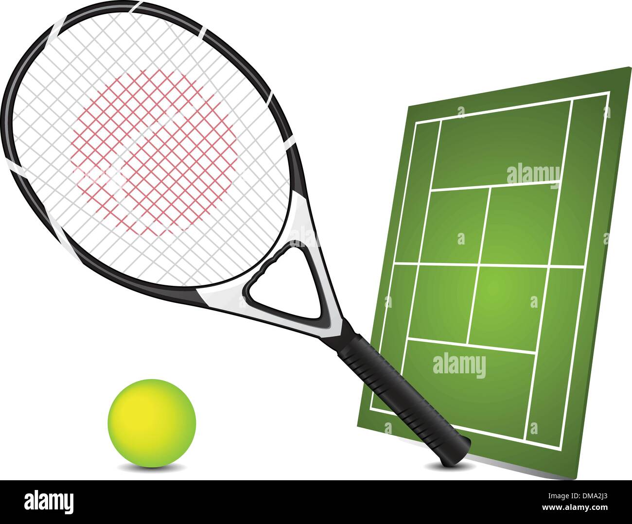 Éléments de conception de tennis Illustration de Vecteur