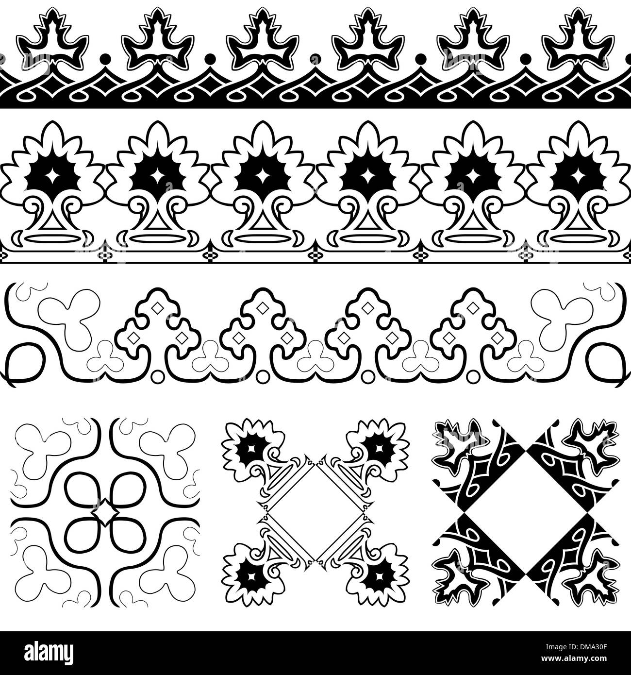 Éléments de conception symétrique Illustration de Vecteur