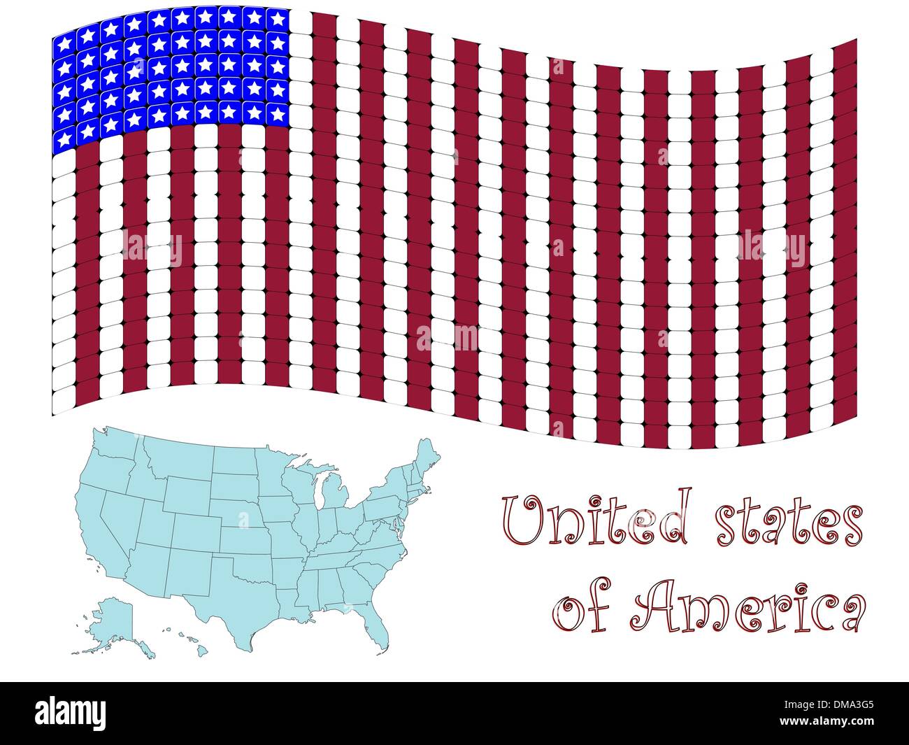 United States flag Illustration de Vecteur