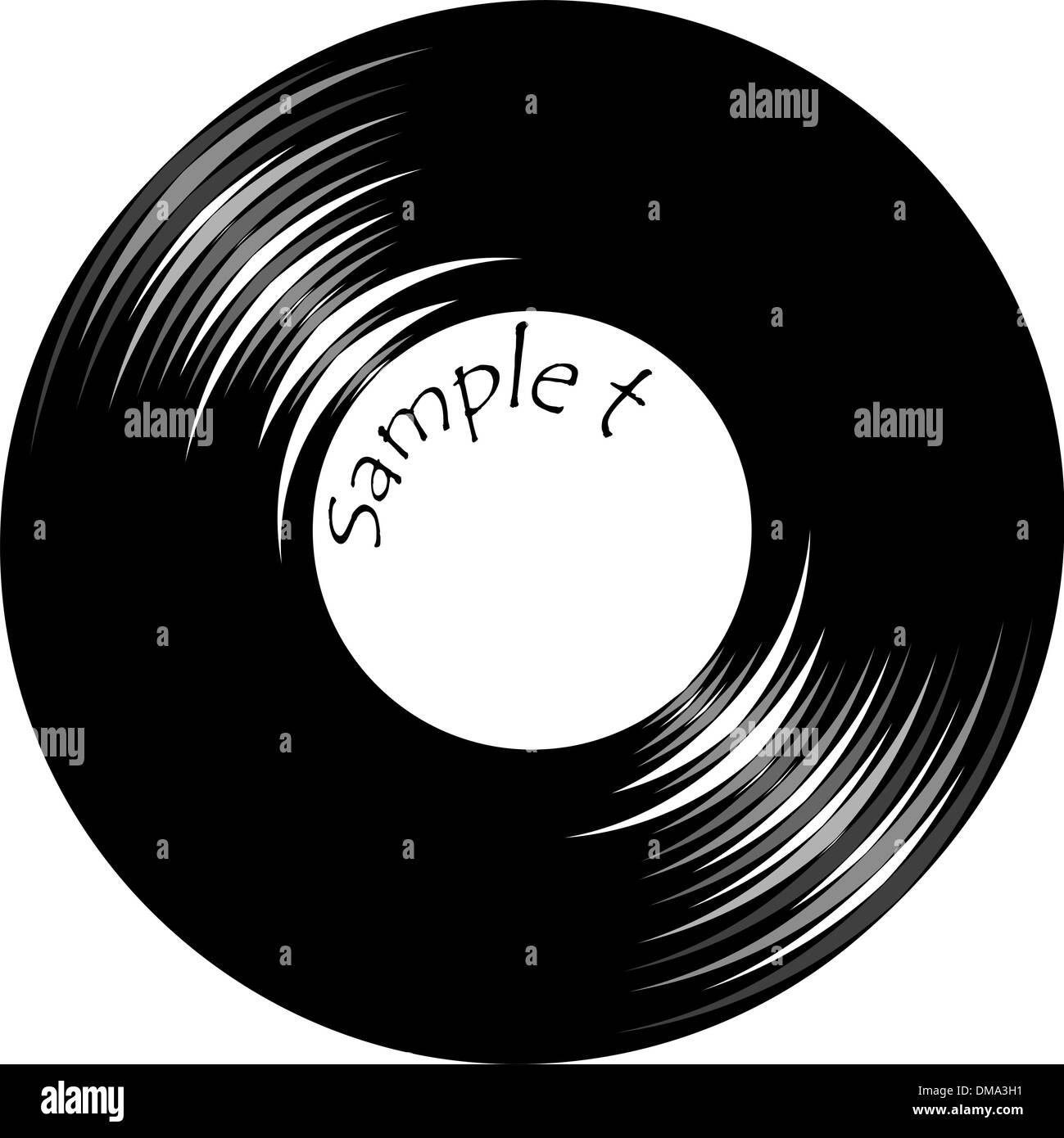 Vintage vinil notice avec l'espace pour le texte Illustration de Vecteur