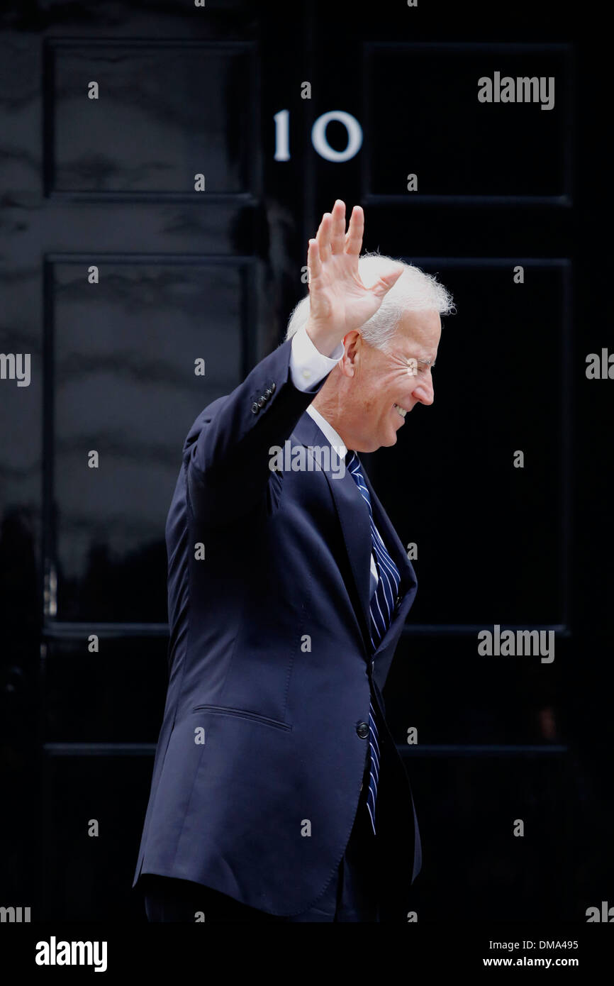 Le Vice-président américain Joe Biden arrivers à 10 Downing Street Banque D'Images