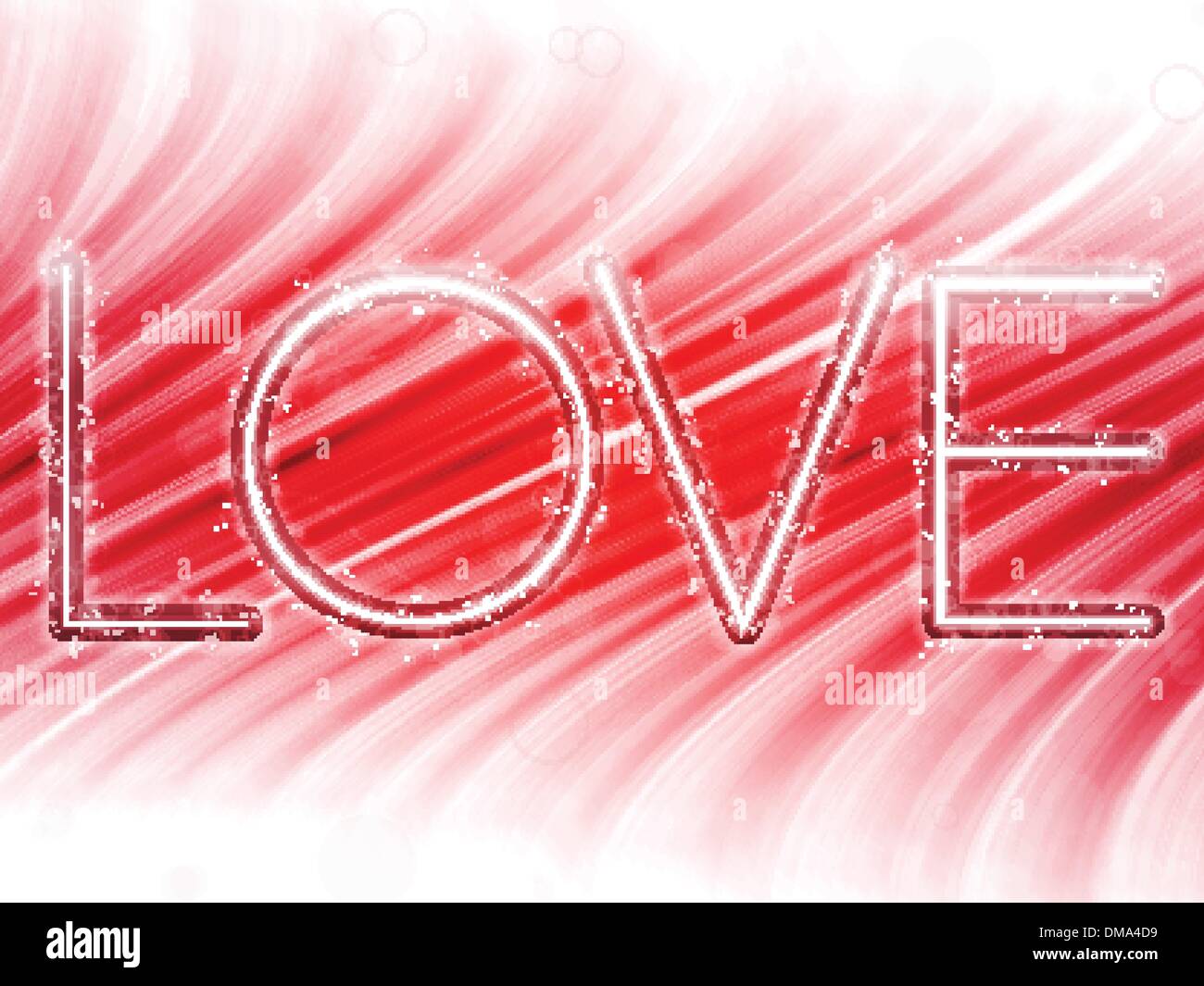Amour saint valentin Mots vagues colorées on White Background Illustration de Vecteur