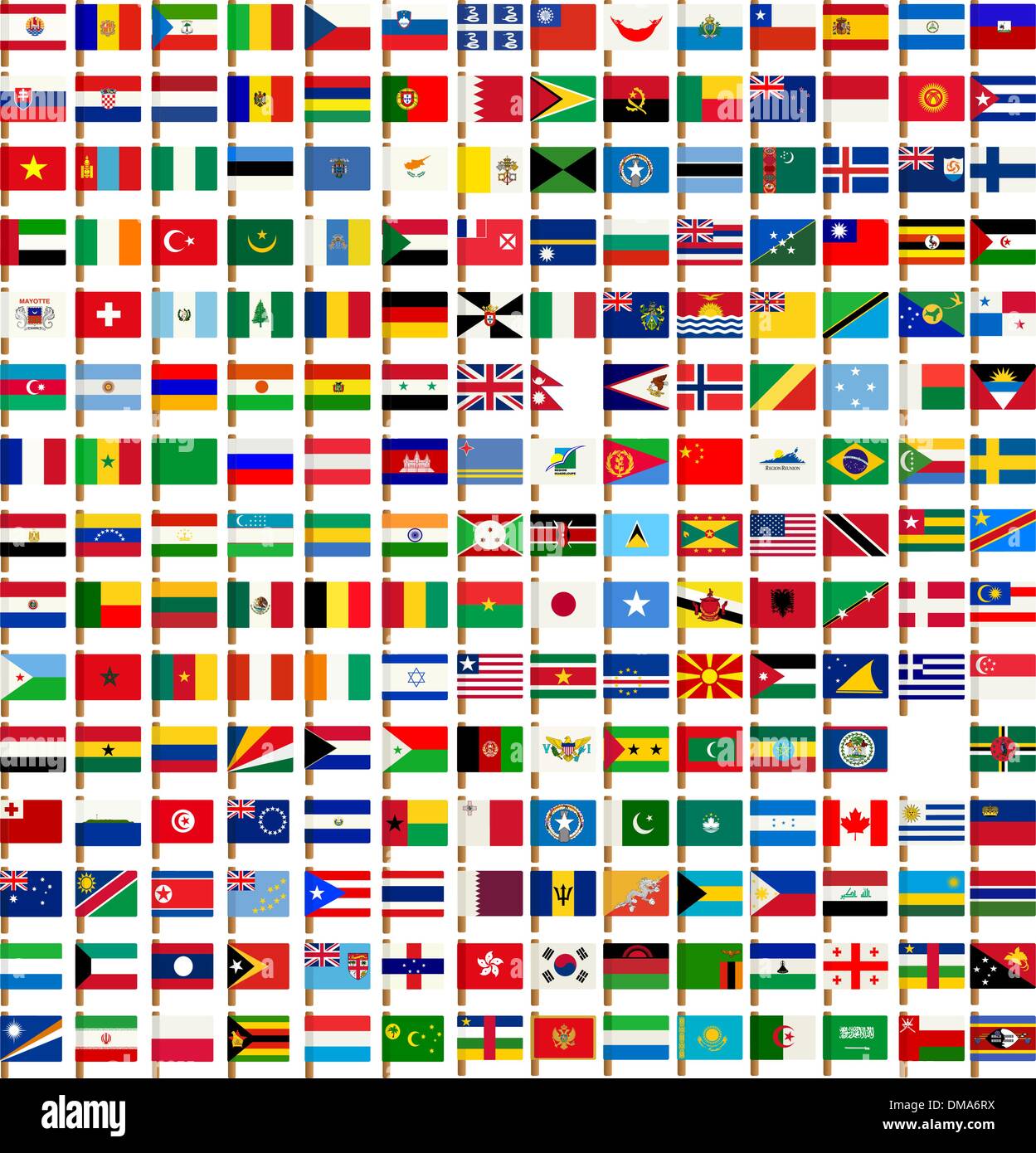 World flag icons set Illustration de Vecteur