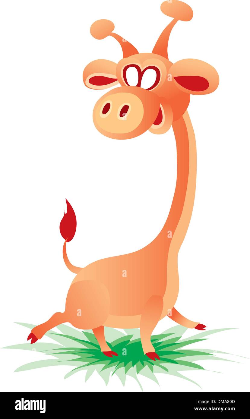 Girafe joyeuse Illustration de Vecteur
