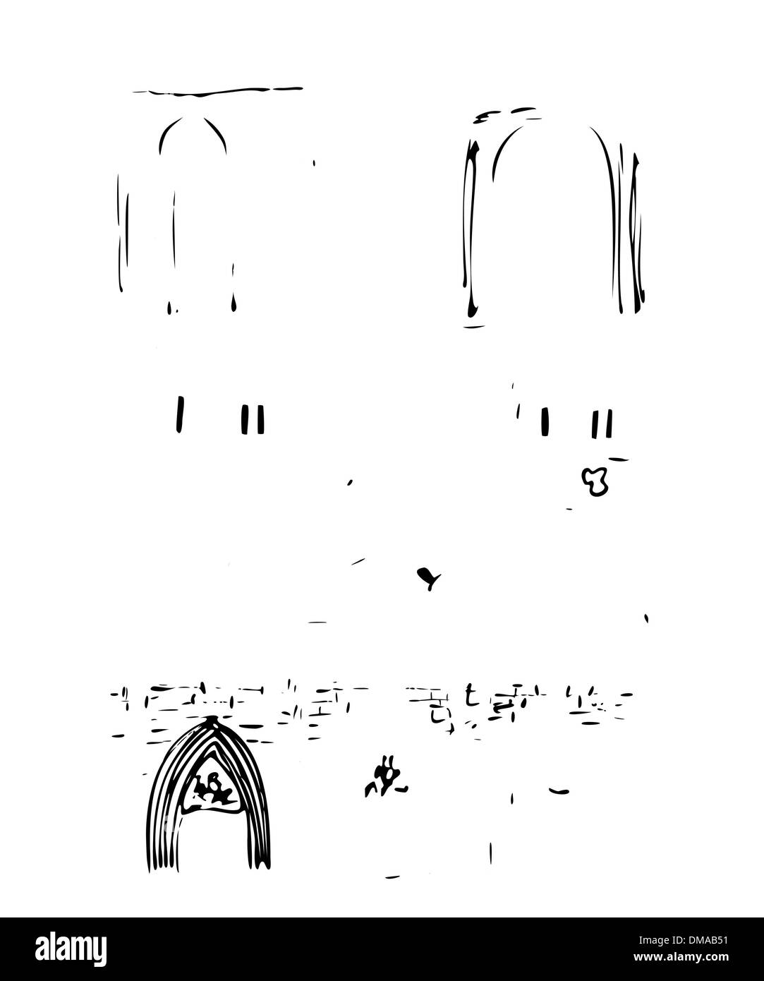 Basilique Notre Dame - vector Illustration de Vecteur
