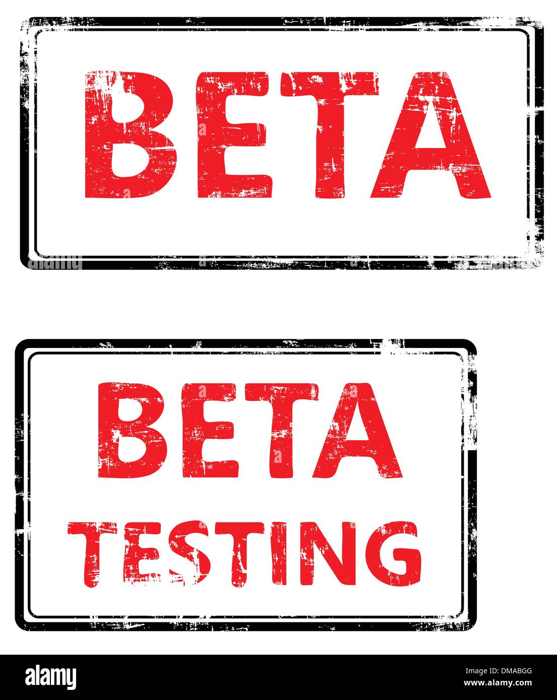 Cachet avec le terme beta test Illustration de Vecteur