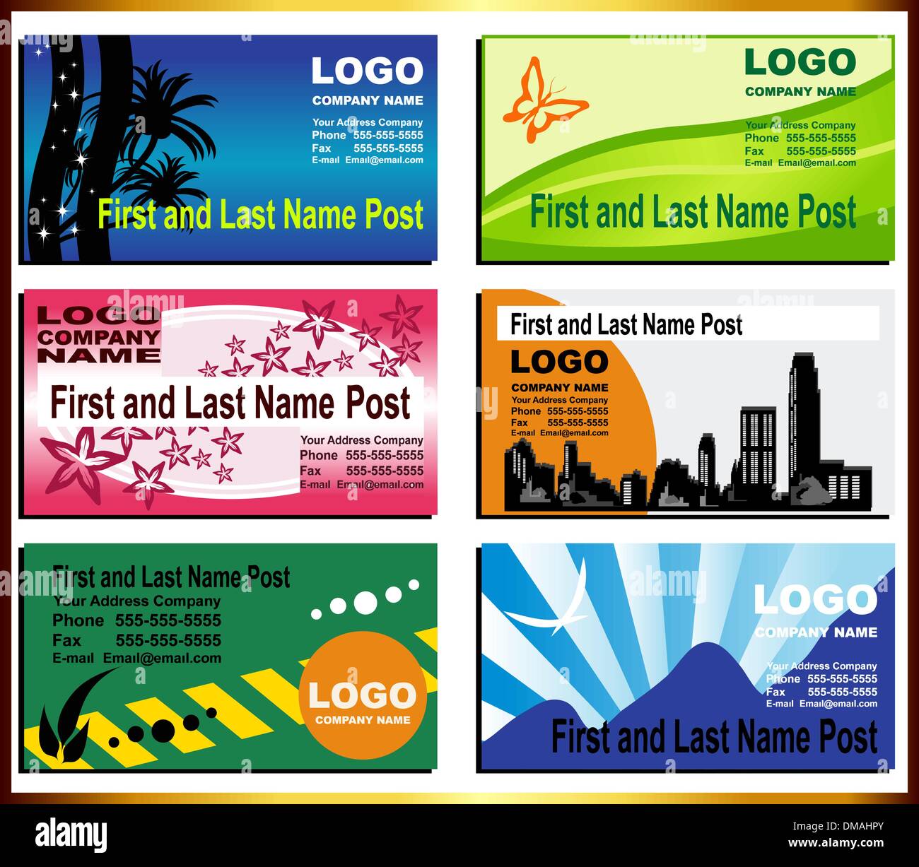 Jeu de cartes d'affaires Illustration de Vecteur