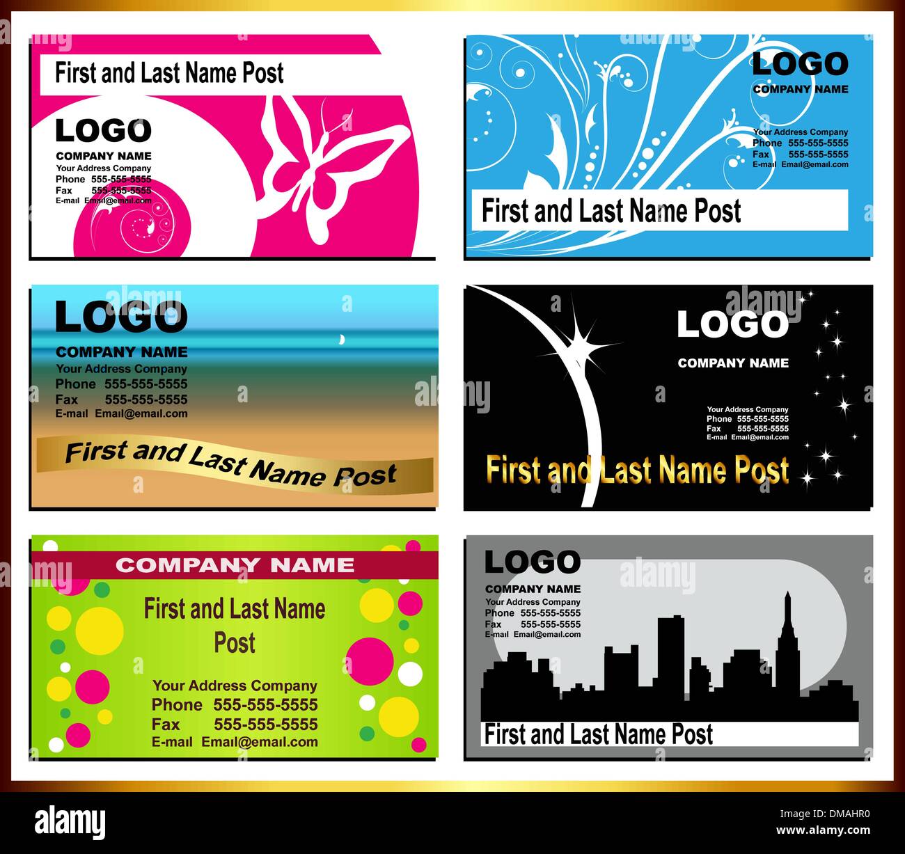 Jeu de cartes d'affaires Illustration de Vecteur