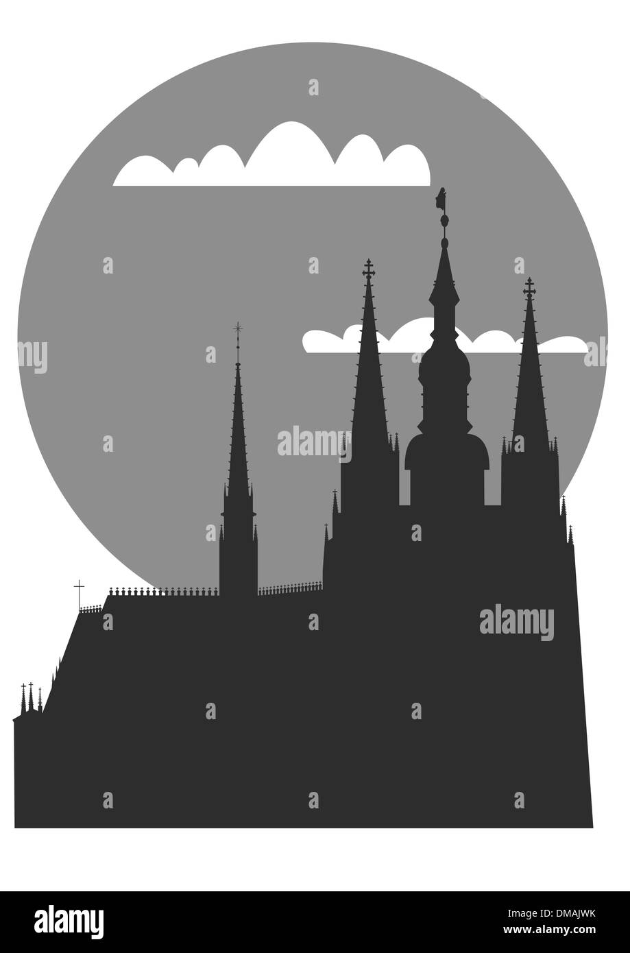 Prague - célèbre - vector Illustration de Vecteur