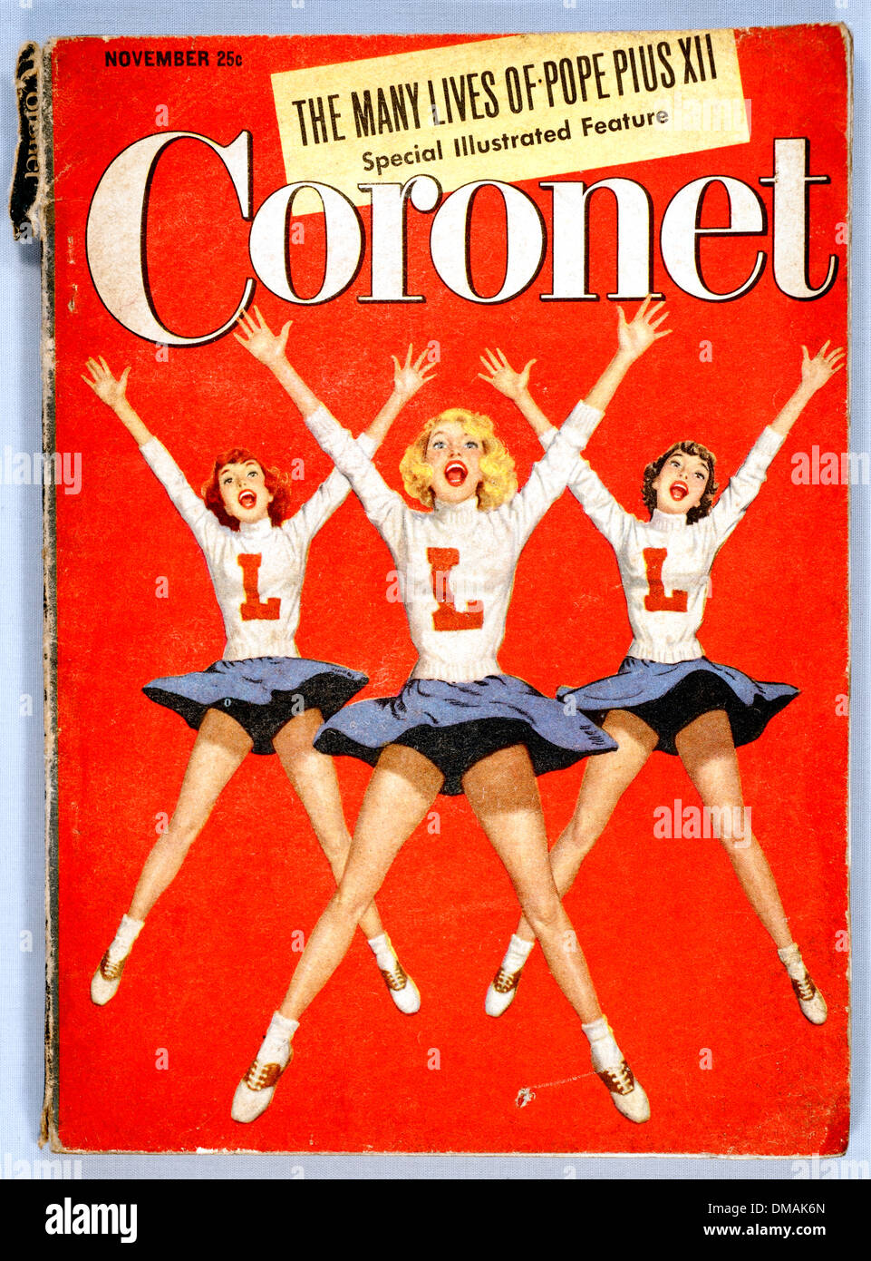 Vintage Classic Magazine Coronet 1950 Document d'archives historiques Banque D'Images