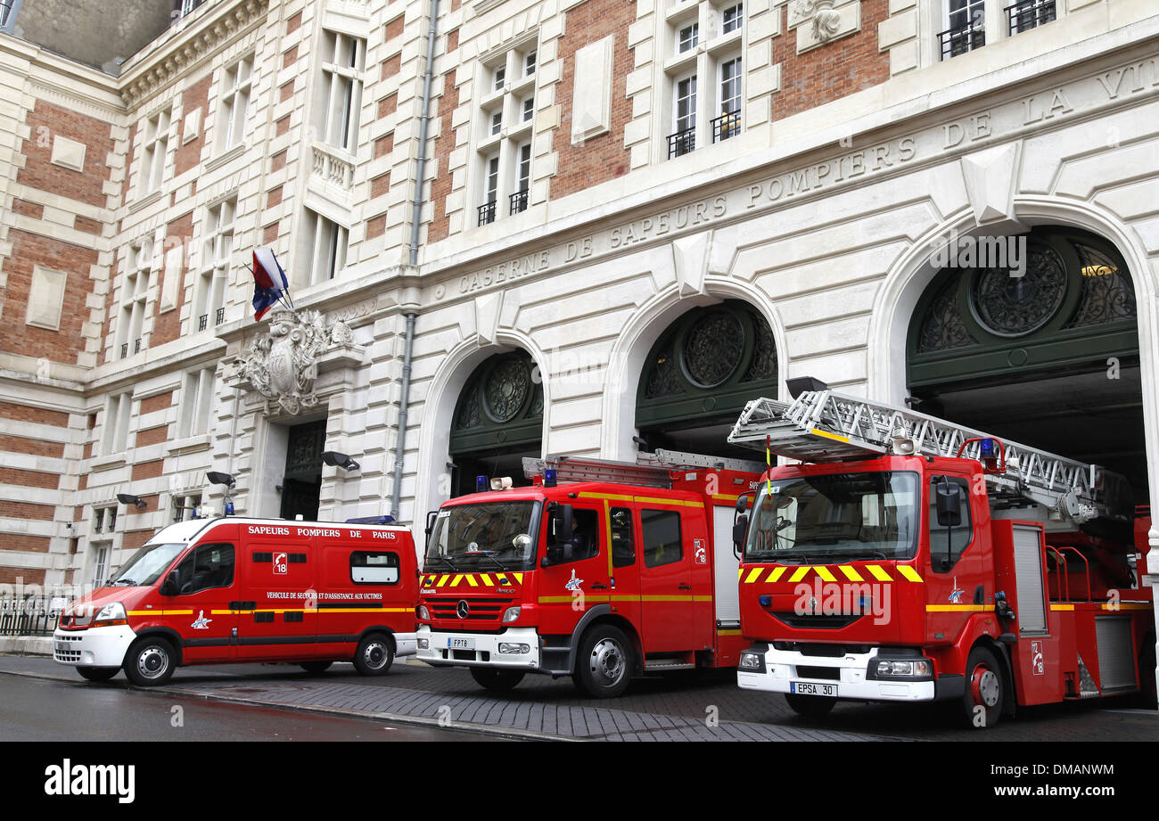 Paris, 2012 : la vie quotidienne de Paris Fire Brigade (Brigade des sapeurs-pompiers de Paris - BSPP) Banque D'Images