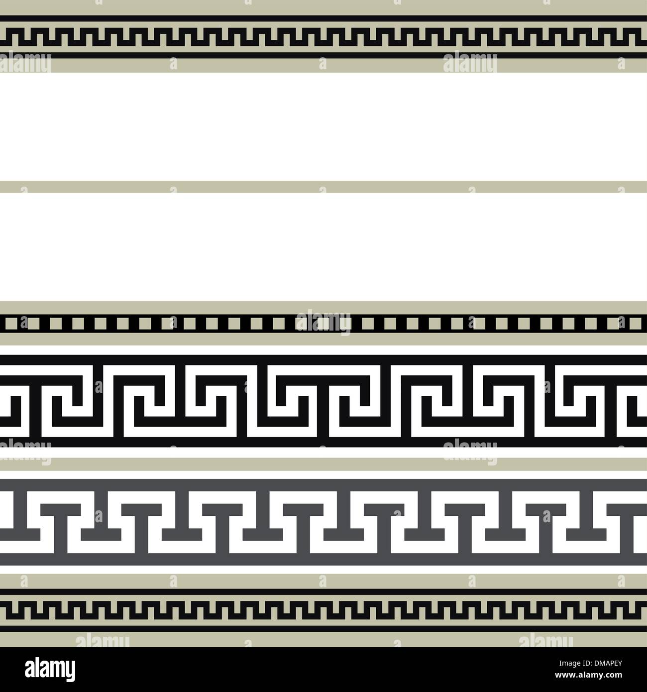 Ensemble de frontières géométrique grec Illustration de Vecteur