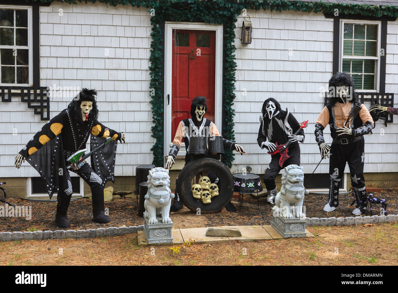 Marionnettes à l'Halloween à Cape Cod dans le Massachusetts Banque D'Images