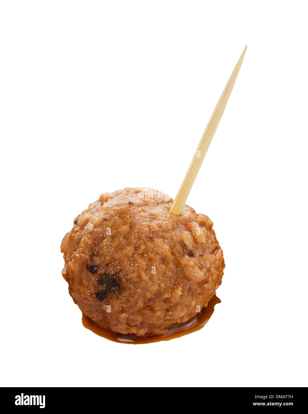 Meatball isolé sur fond blanc Banque D'Images