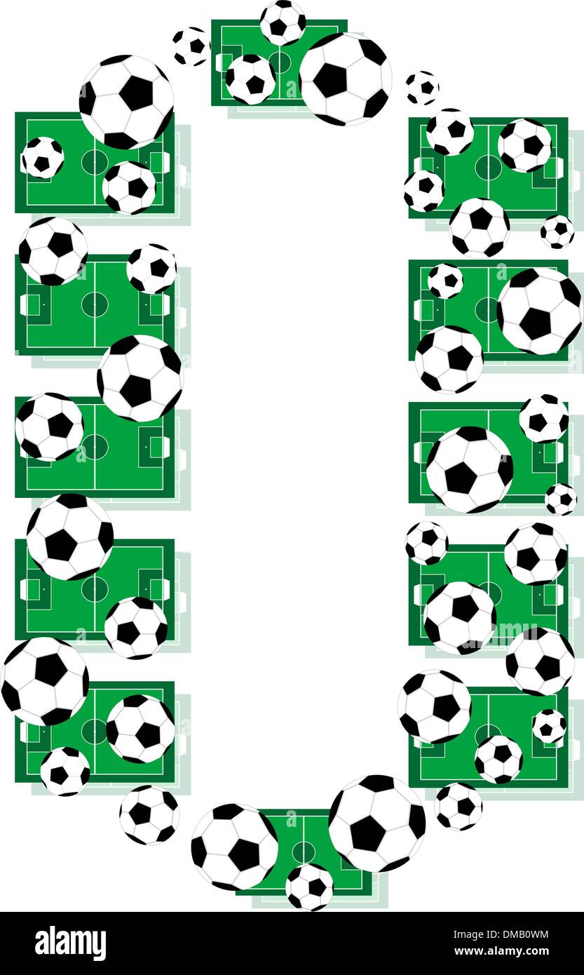Numéro 0 à partir de zéro et de soccer balls Illustration de Vecteur