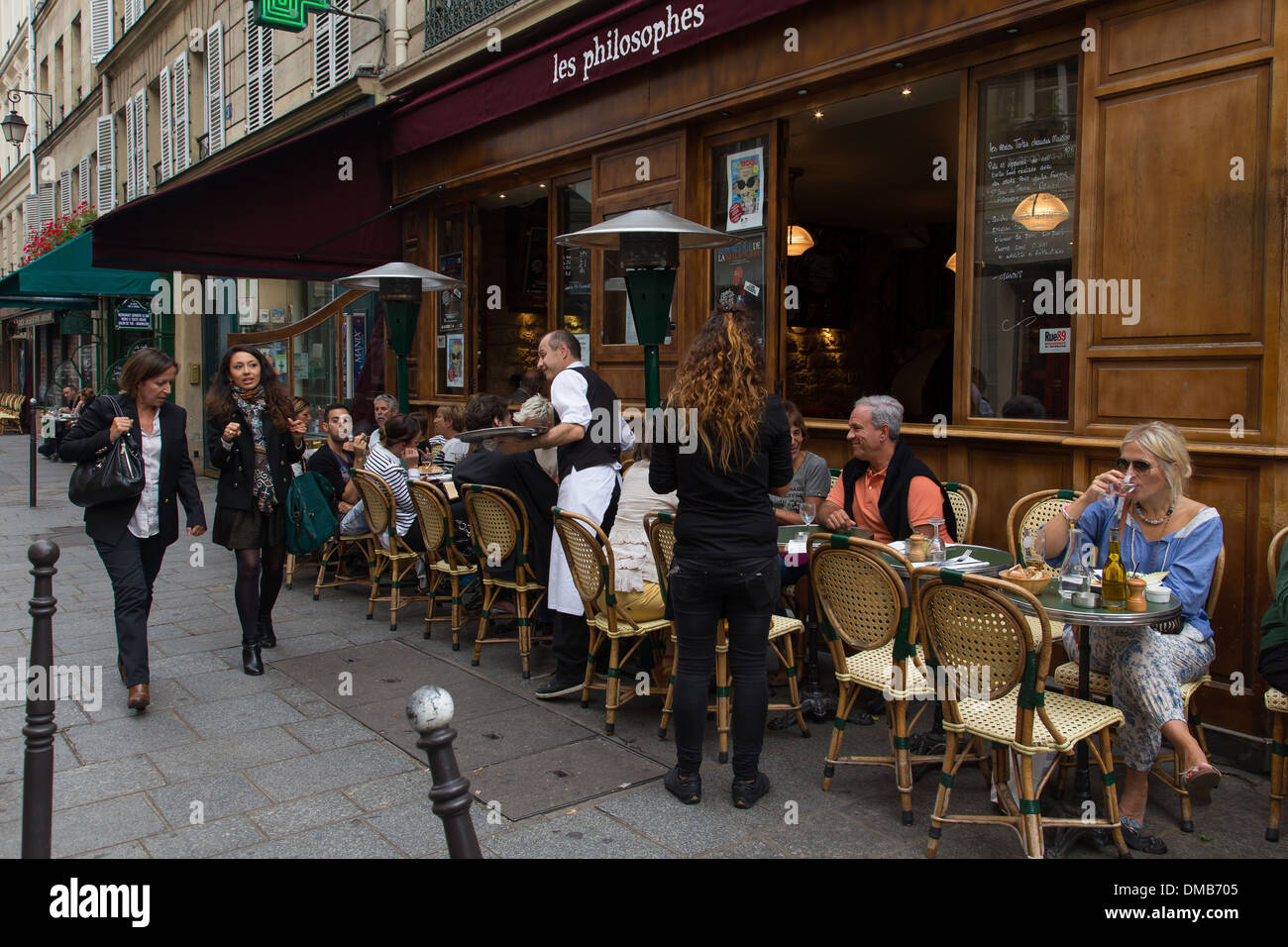 LES PHILOSOPHES, Café Brasserie, 4ème arrondissement, Paris (75), ILE-DE-FRANCE, FRANCE Banque D'Images