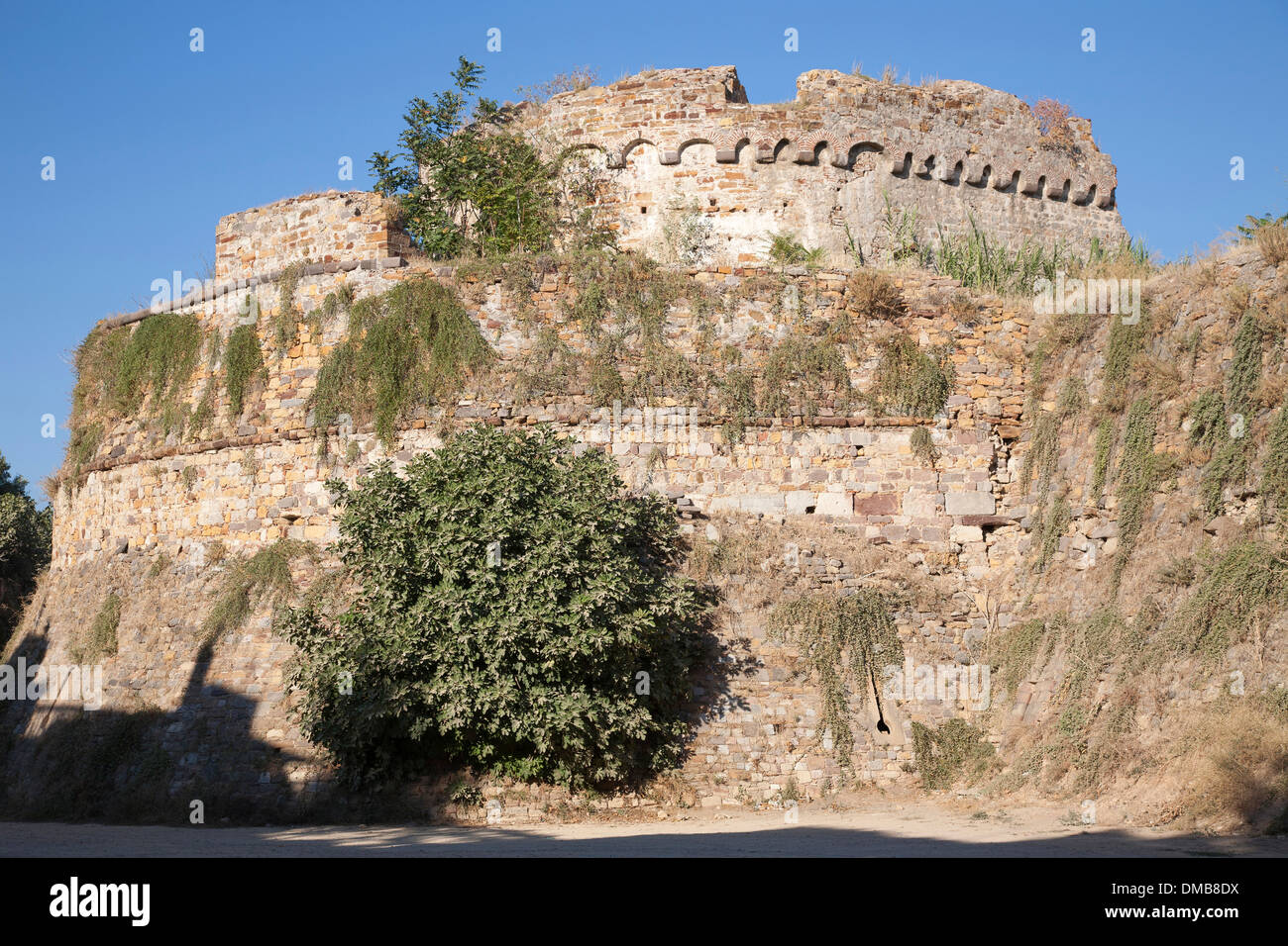 Château génois, la ville de Chios, l'île de Chios, du nord-est de la mer Égée, Grèce, Europe Banque D'Images