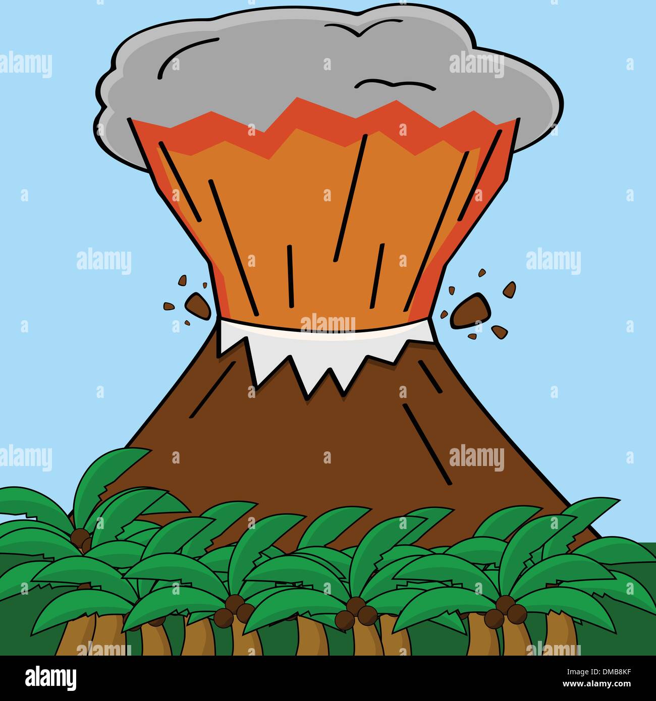 Volcan Illustration de Vecteur