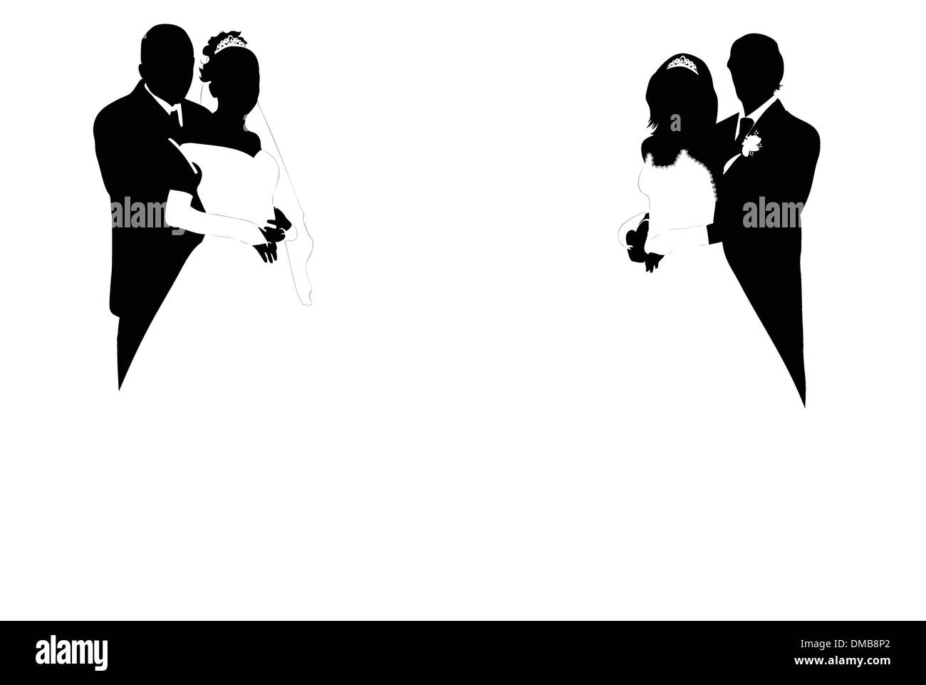 Couple de mariage Illustration de Vecteur