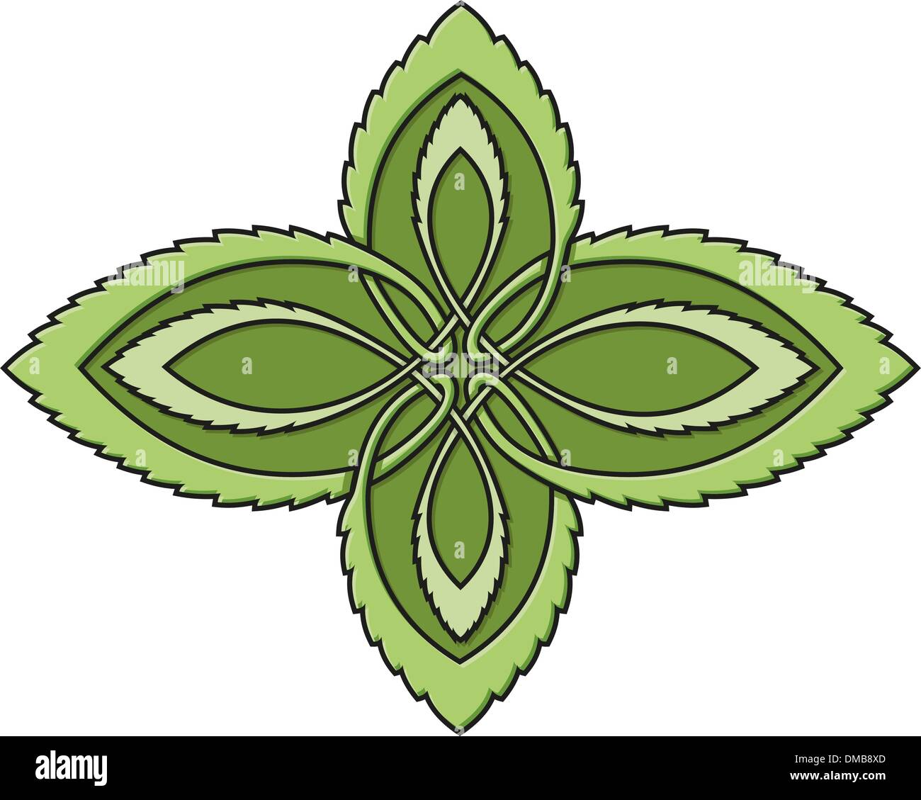 Mint celtic knot Illustration de Vecteur