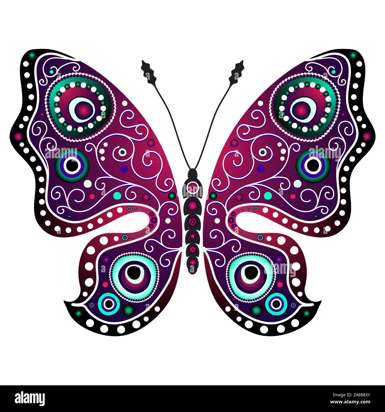 Papillon abstrait lumineux Illustration de Vecteur