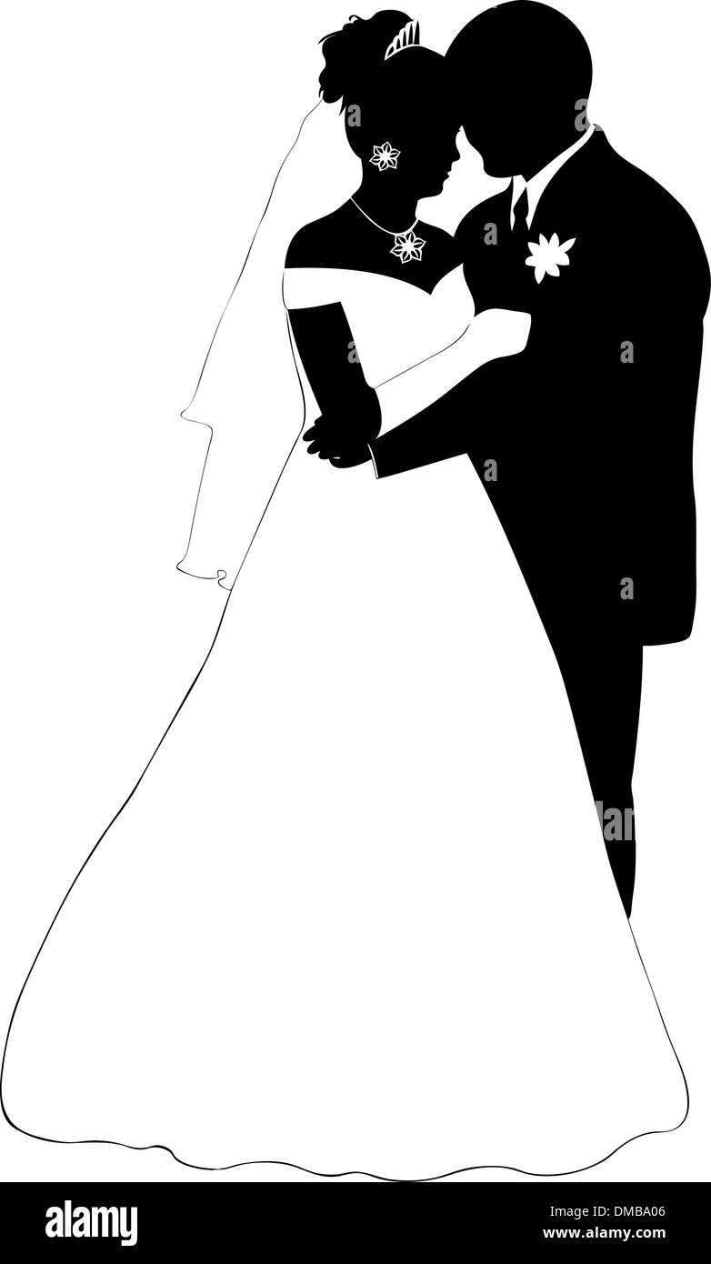 Couple de mariage Illustration de Vecteur