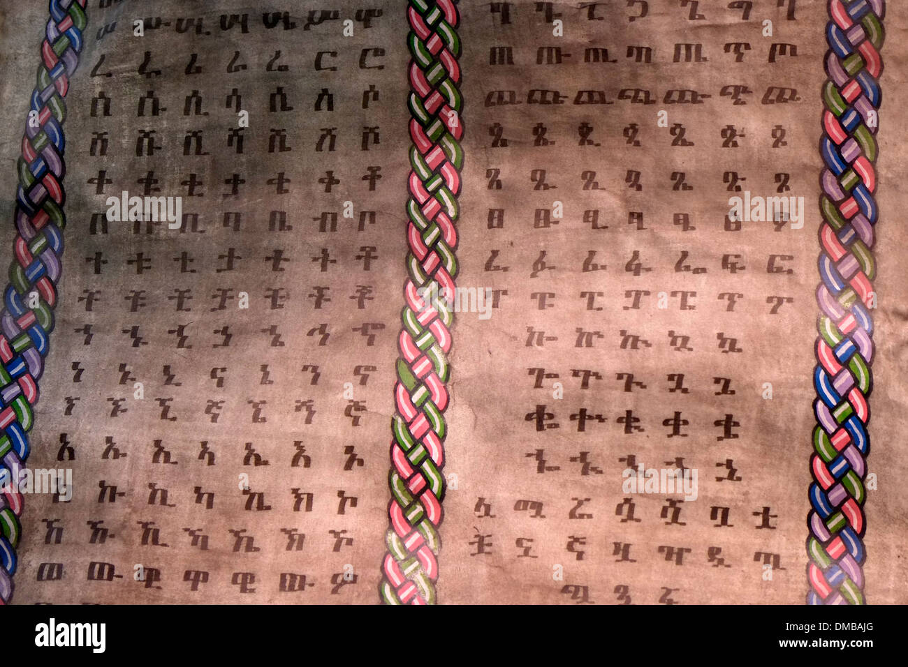 L'amharique langue sémitique parlée en Ethiopie Banque D'Images