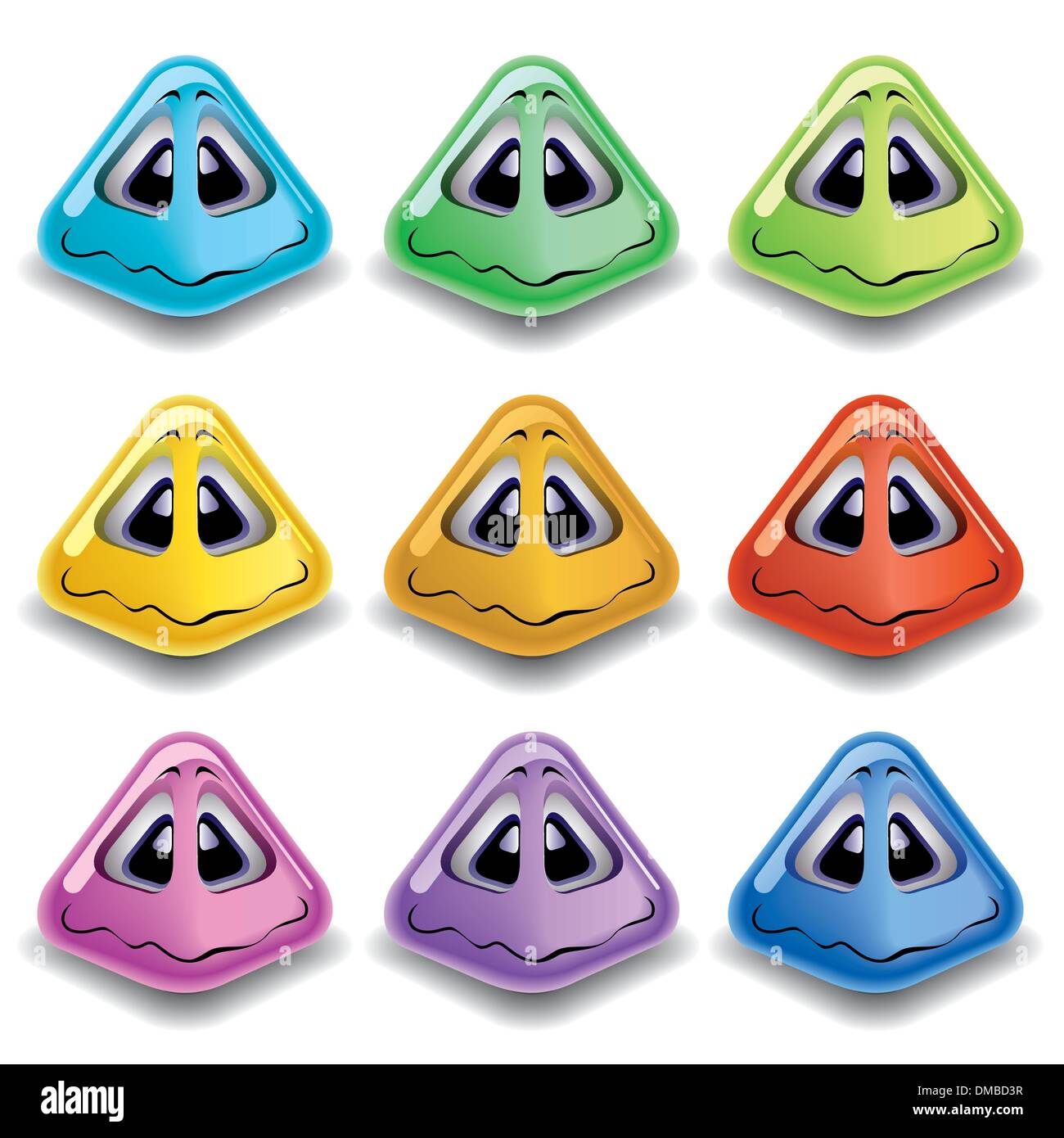 En forme de pyramide boules smiling Illustration de Vecteur