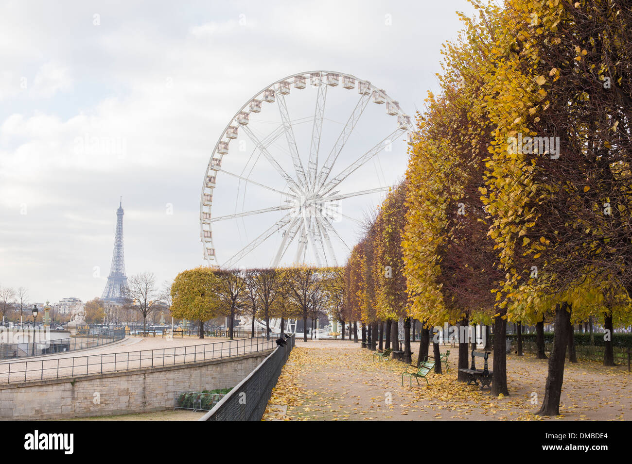 La Grande Roue, la grande roue de la Place de la Concorde, Paris, vue  depuis les Jardins des Tuileries Photo Stock - Alamy