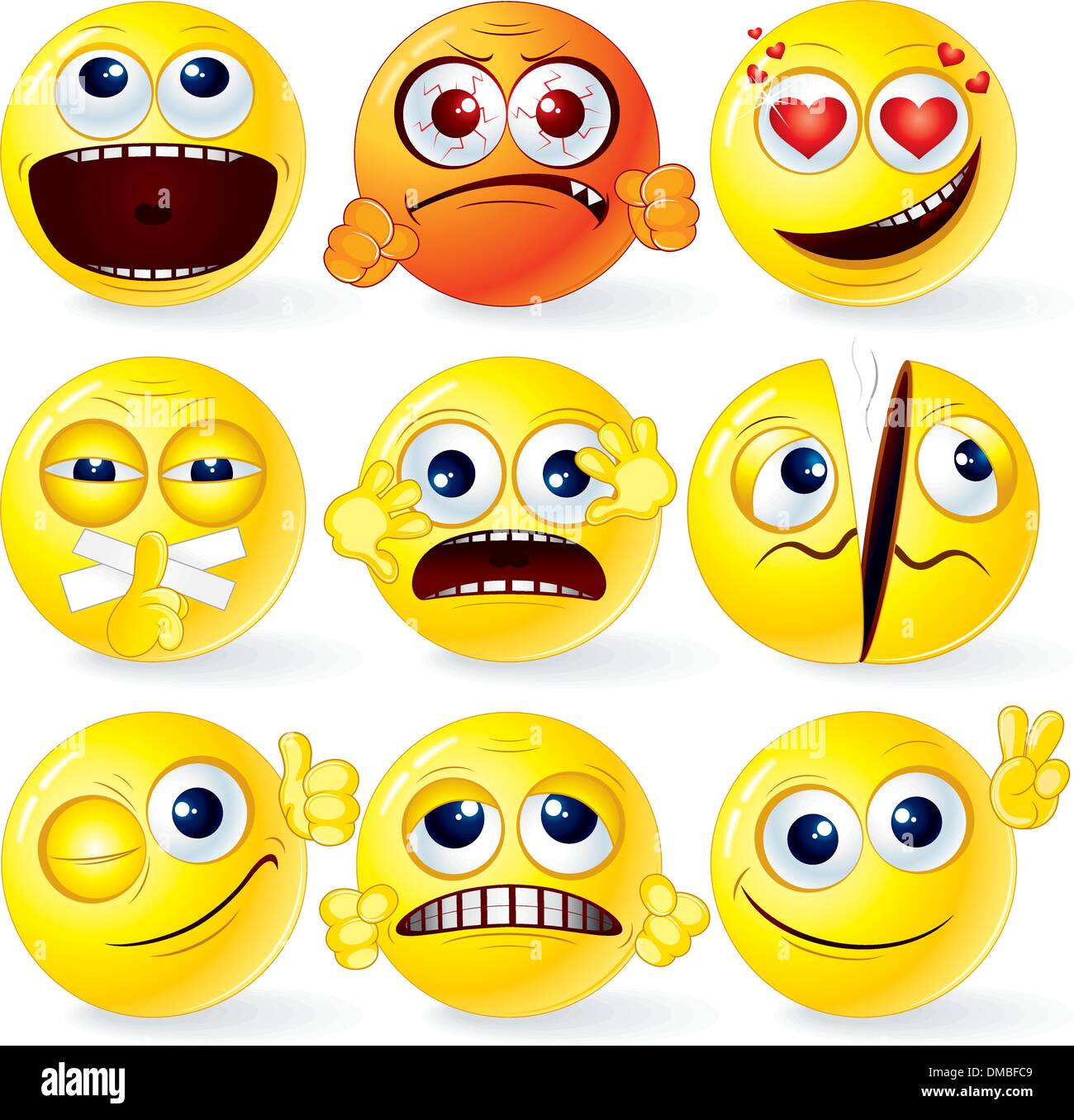 Smileys funky 3 Illustration de Vecteur