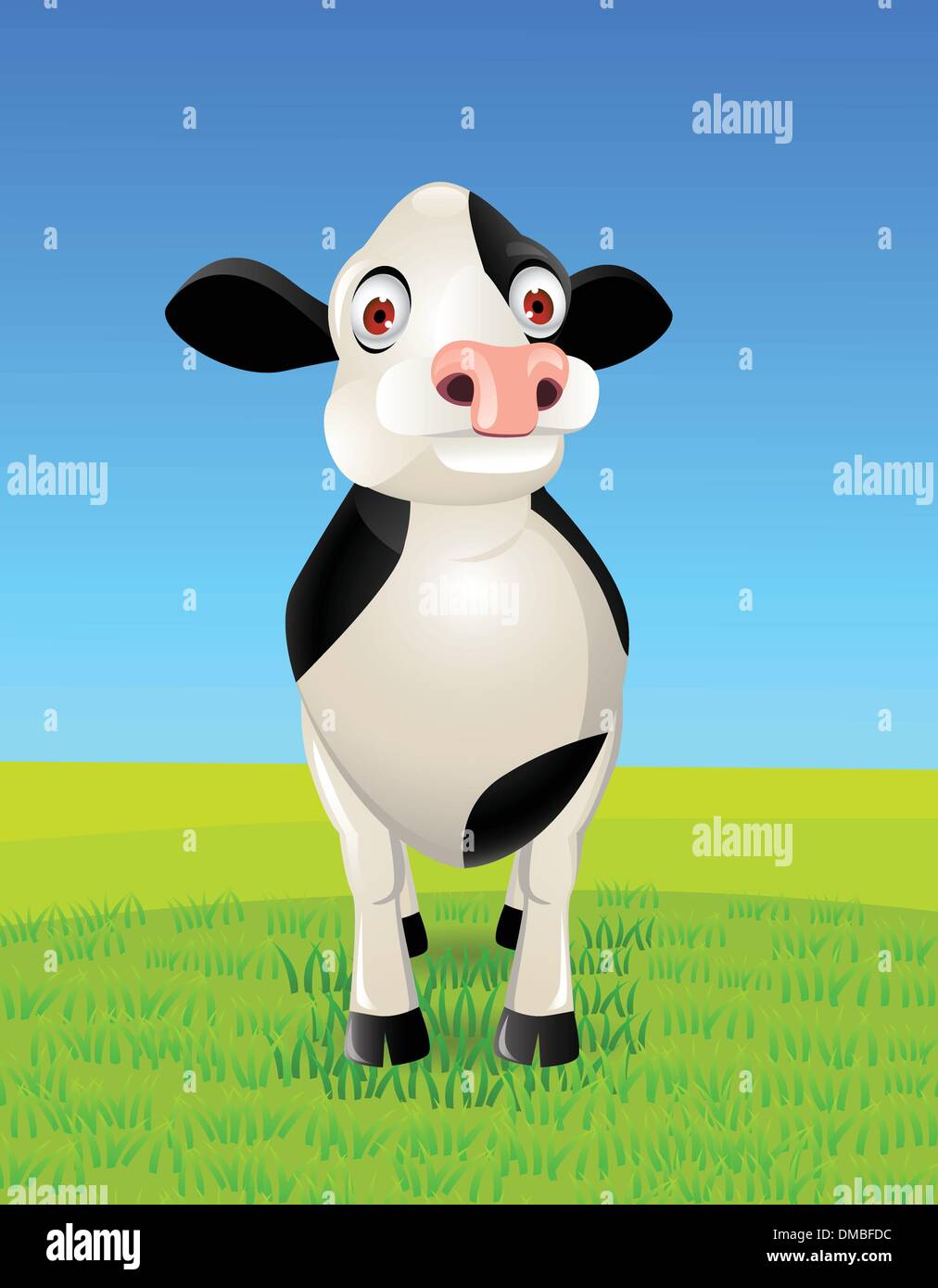 Personnage de vache Illustration de Vecteur