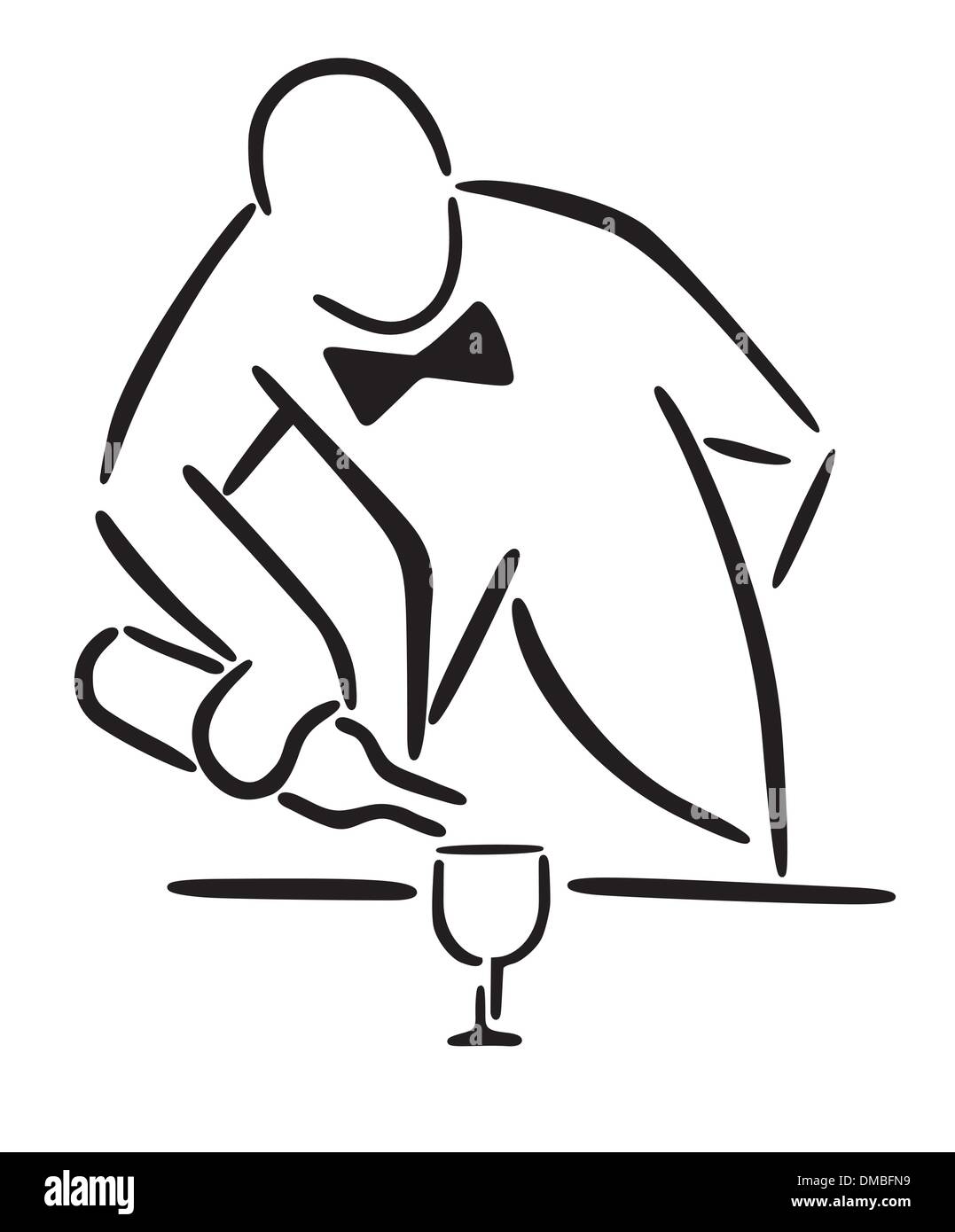Dans un verre de vin Illustration de Vecteur