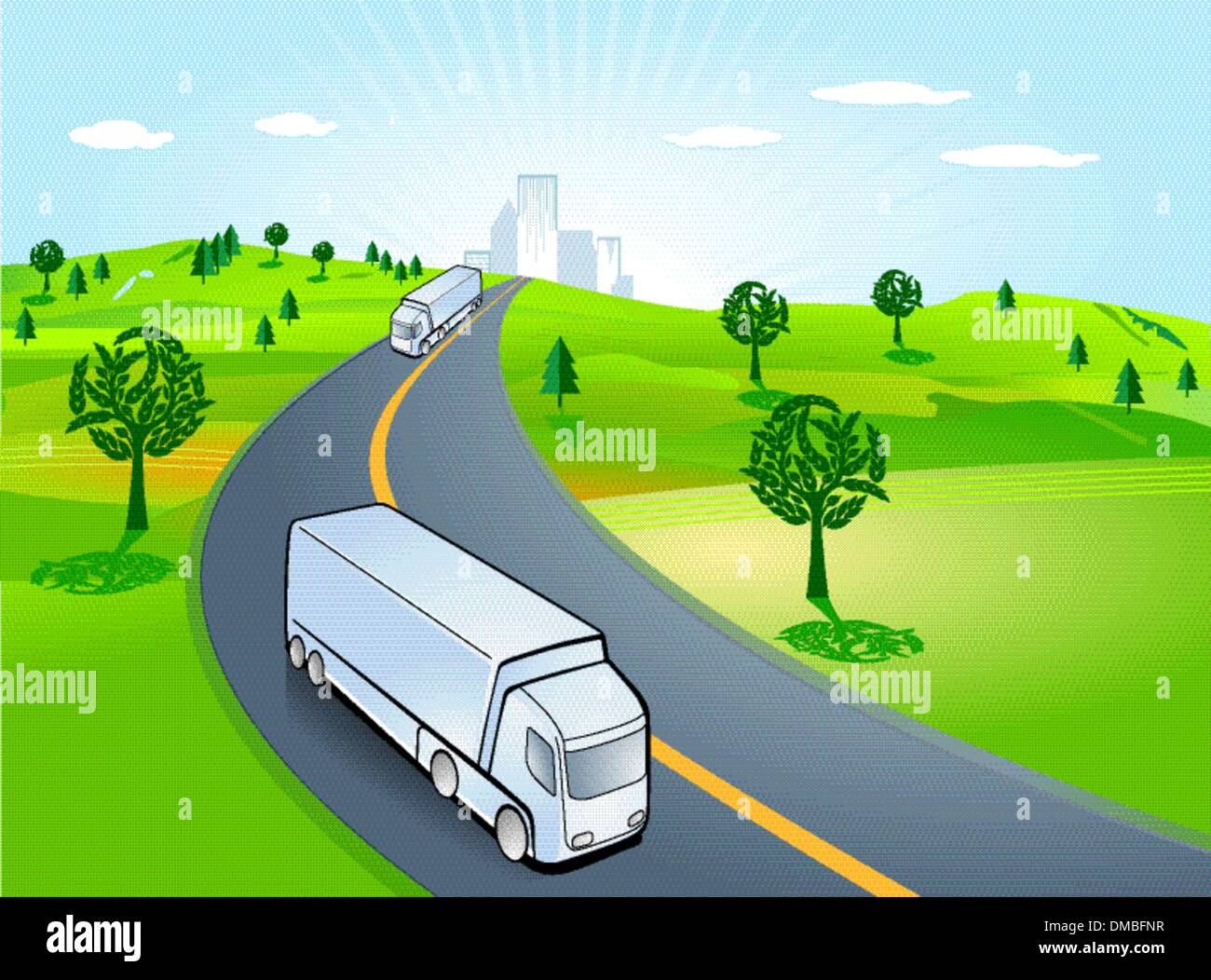 Forwarding Company, camion Illustration de Vecteur