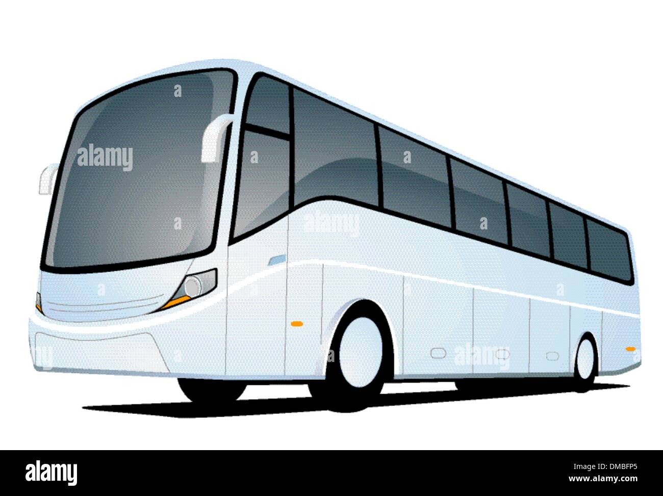 bus blanc Illustration de Vecteur
