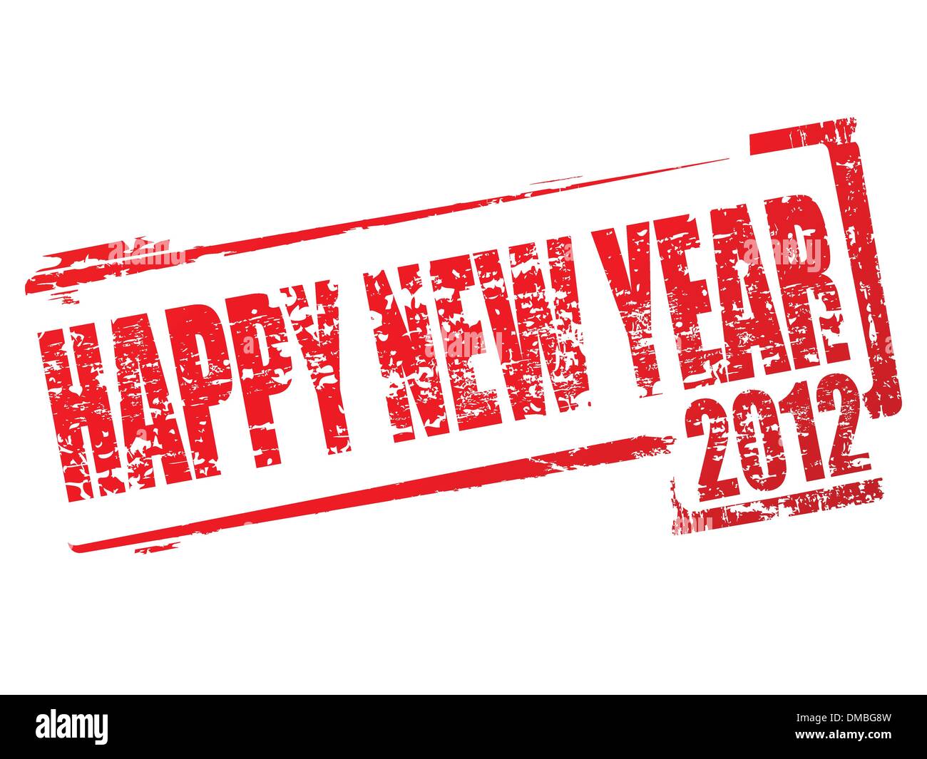 Nouvelle année 2012 stamp Illustration de Vecteur