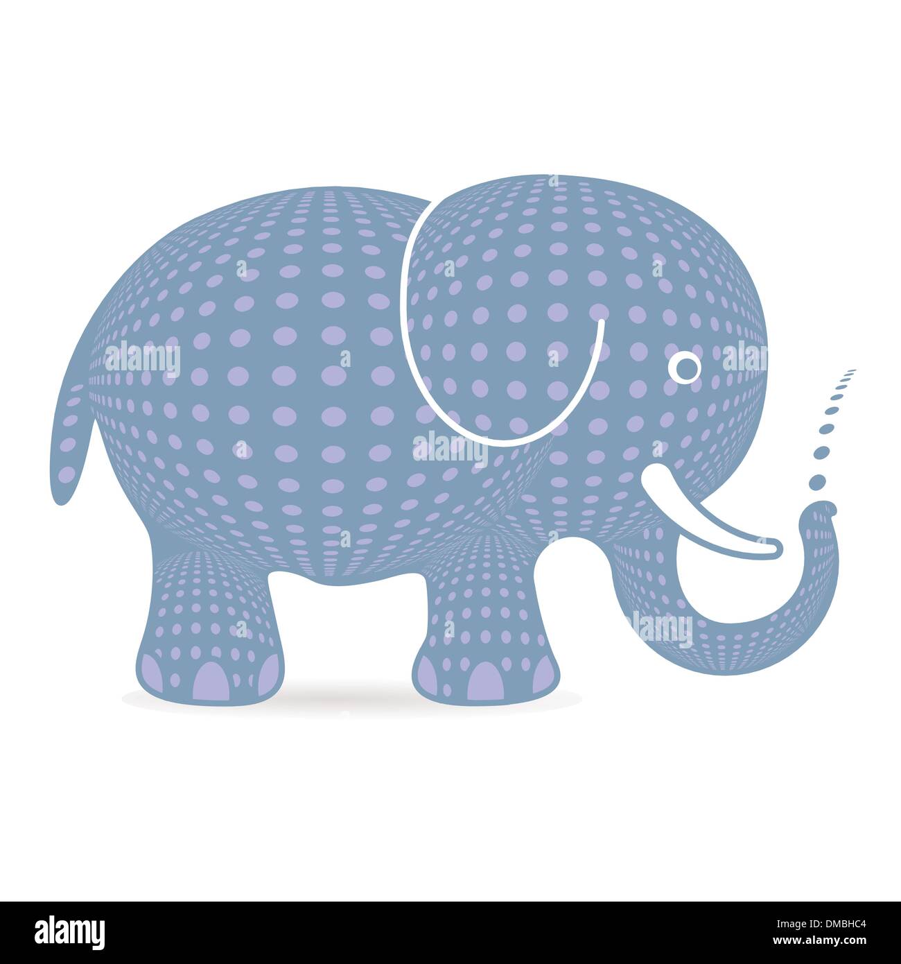 Safari éléphant mignon personnage gris Illustration de Vecteur