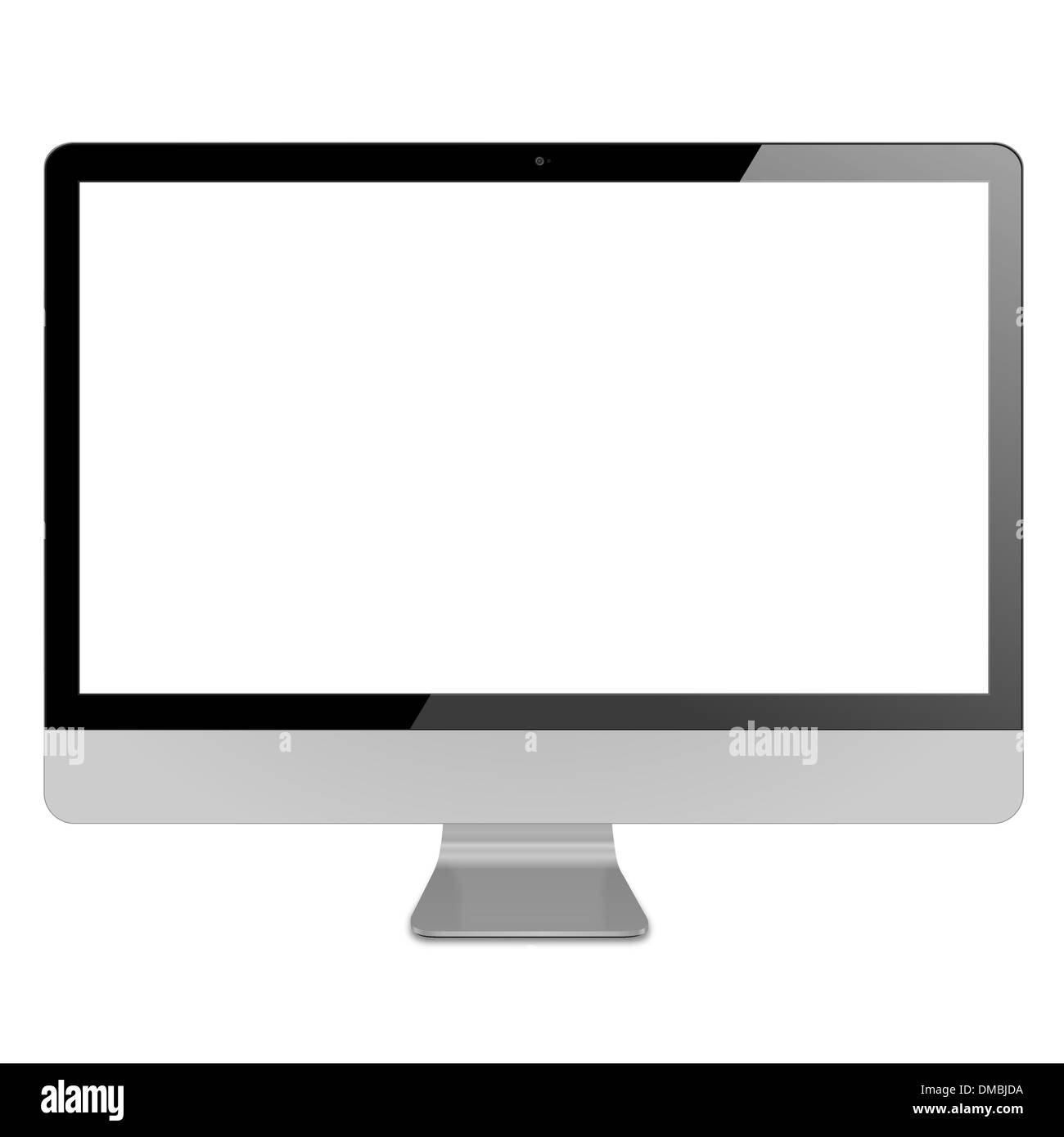 Ordinateur métallique avec télévision à écran panneau - format vectoriel Illustration de Vecteur