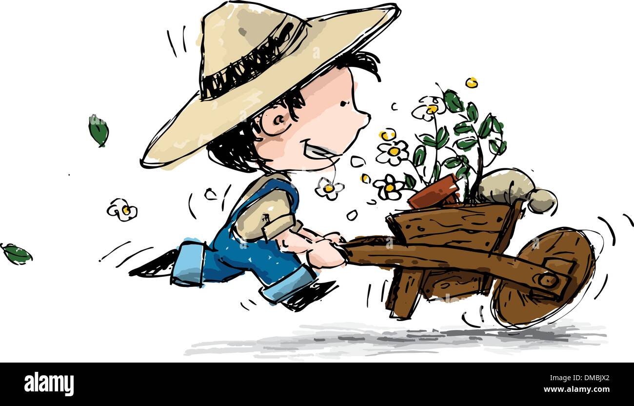 Humour de jardinage Banque d'images vectorielles Alamy
