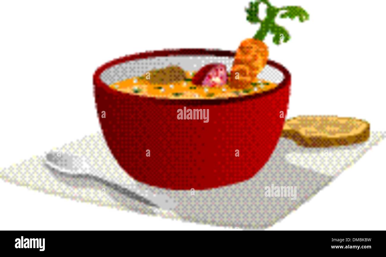 Graphique de la soupe Illustration de Vecteur